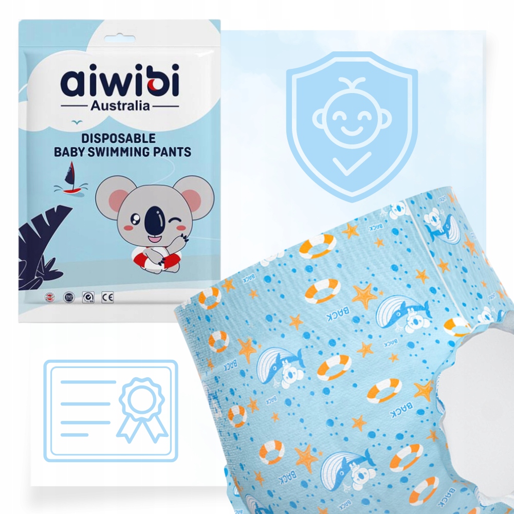 Pieluchomajtki dla dzieci do pływania jednorazowe pieluszki rozm. 4 AIWIBI Marka Aiwibi