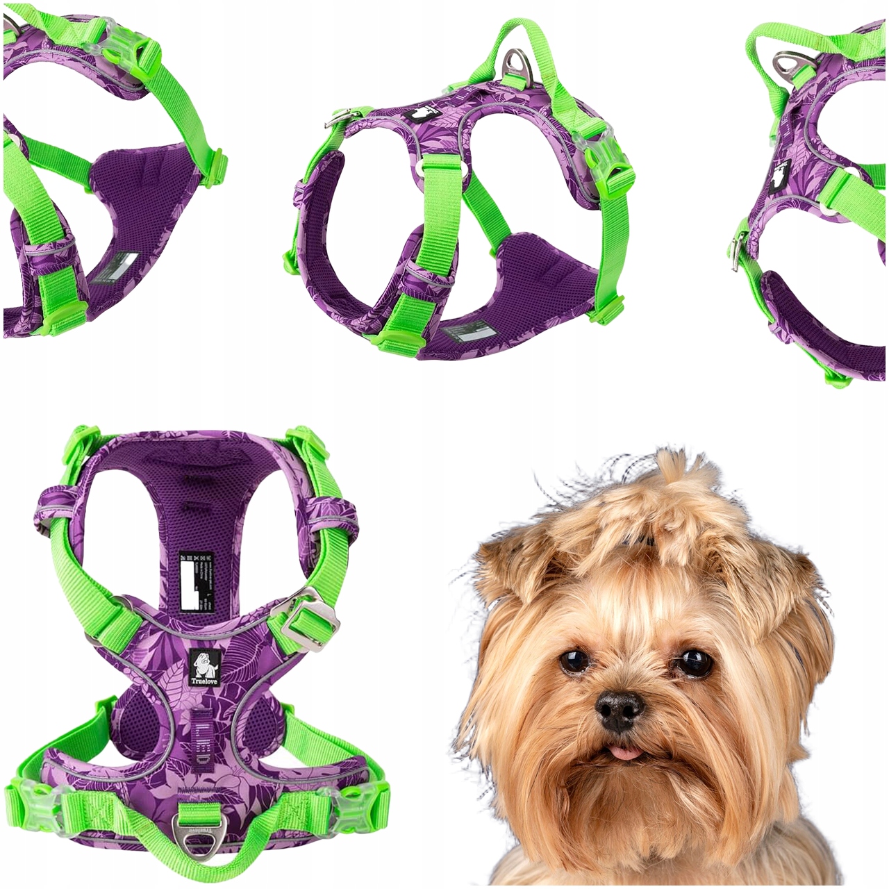 Levně Reflexní Postroje Pro Psa Truelove Front Line Premium Tropical Fialové