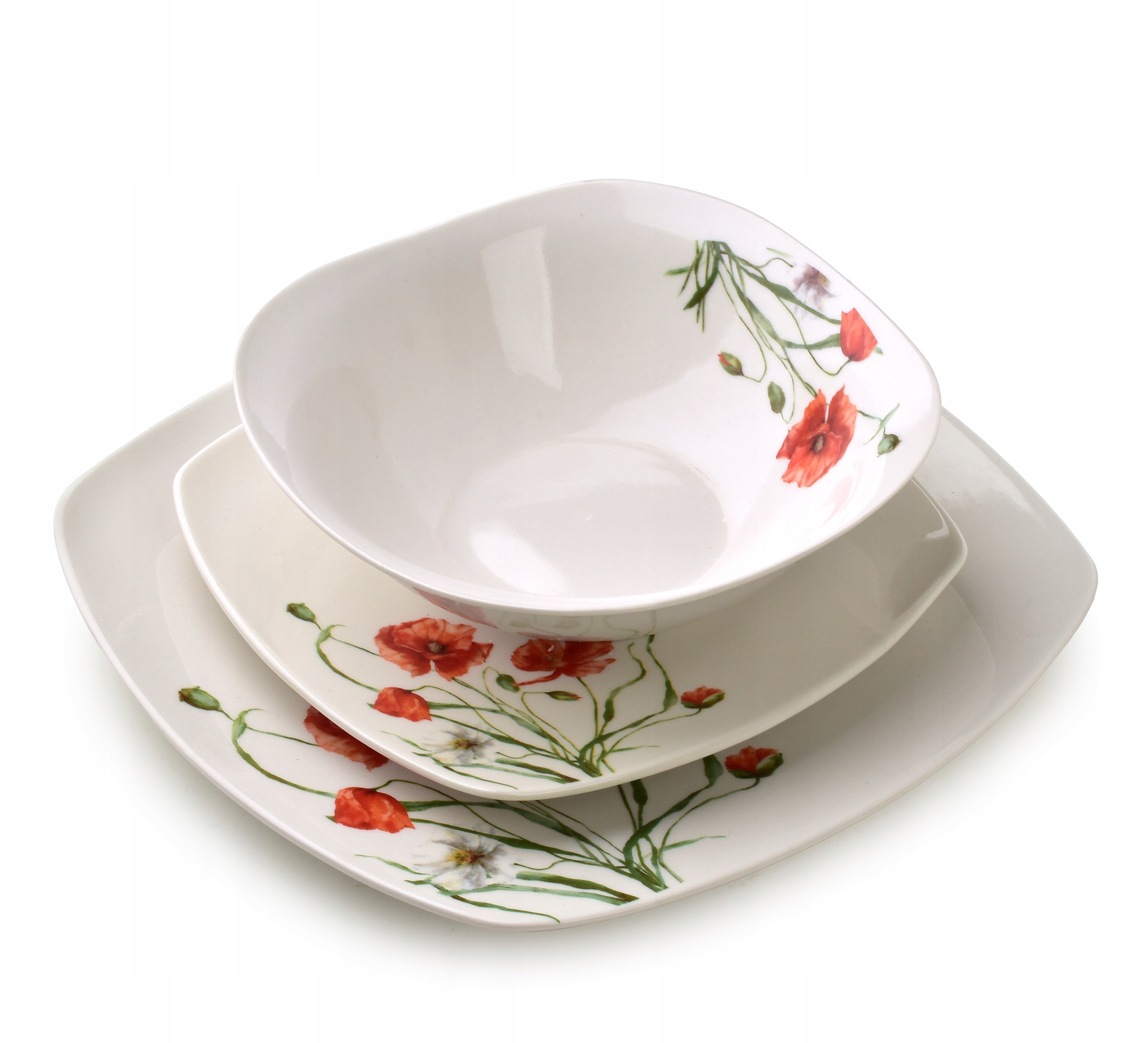 Jídelní set 18 ks porcelánový maki do myčky nádobí a mikrovlnné trouby