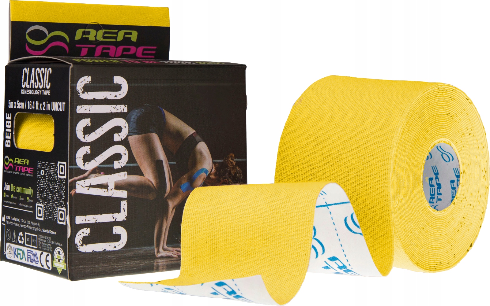 

Rea Tape Classic 5m x 5cm 1szt Żółty