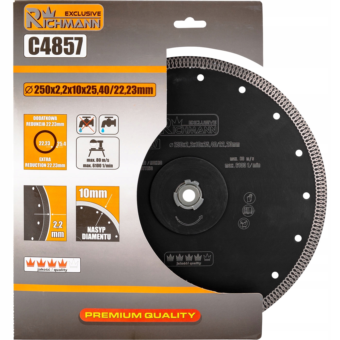 

Tarcza diamentowa 250x2x25.4/22.23 Richmann C4857