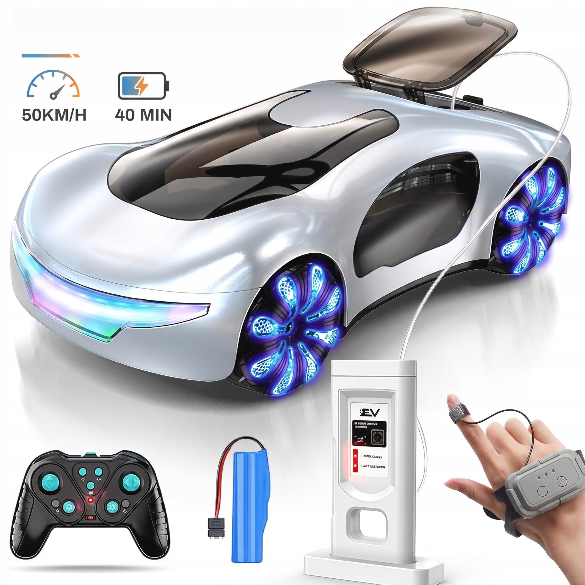 Auto Rc Zdalnie Sterowane Na Pilota, Podwójne Sterowanie, Stacja Ładowania
