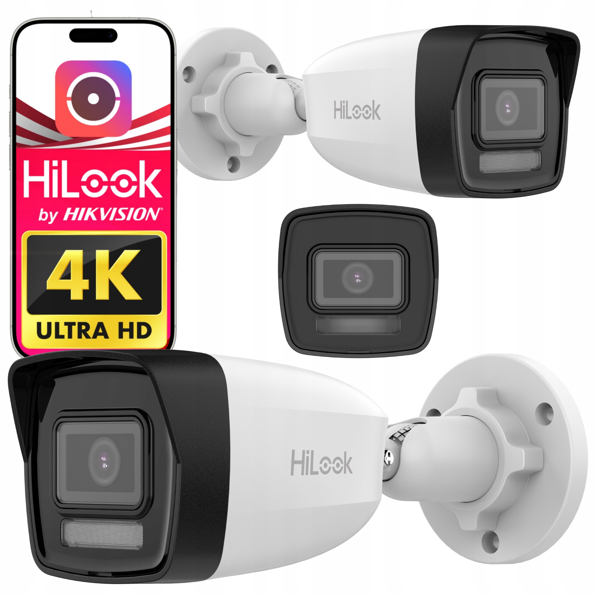 Kamera IPC-B180H 4K Ip 8Mpx PoE HiLook Mikrofon Aplikacja