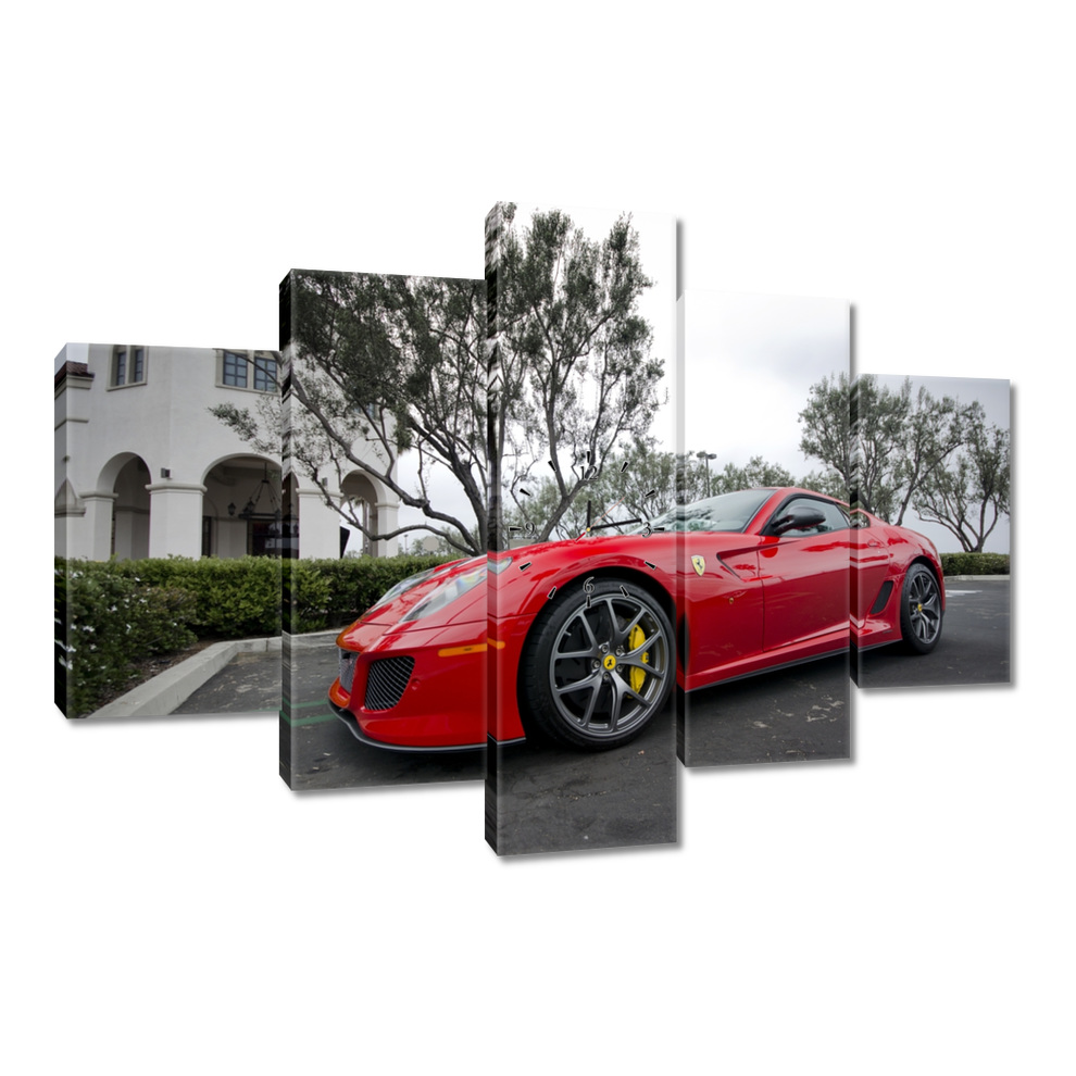 Nástenné hodiny 150x105 Červené Ferarri