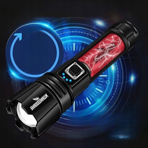 MOCNA LATARKA TAKTYCZNA 10000 lumenów USB WOJSKOWA EAN (GTIN) 6090160020578