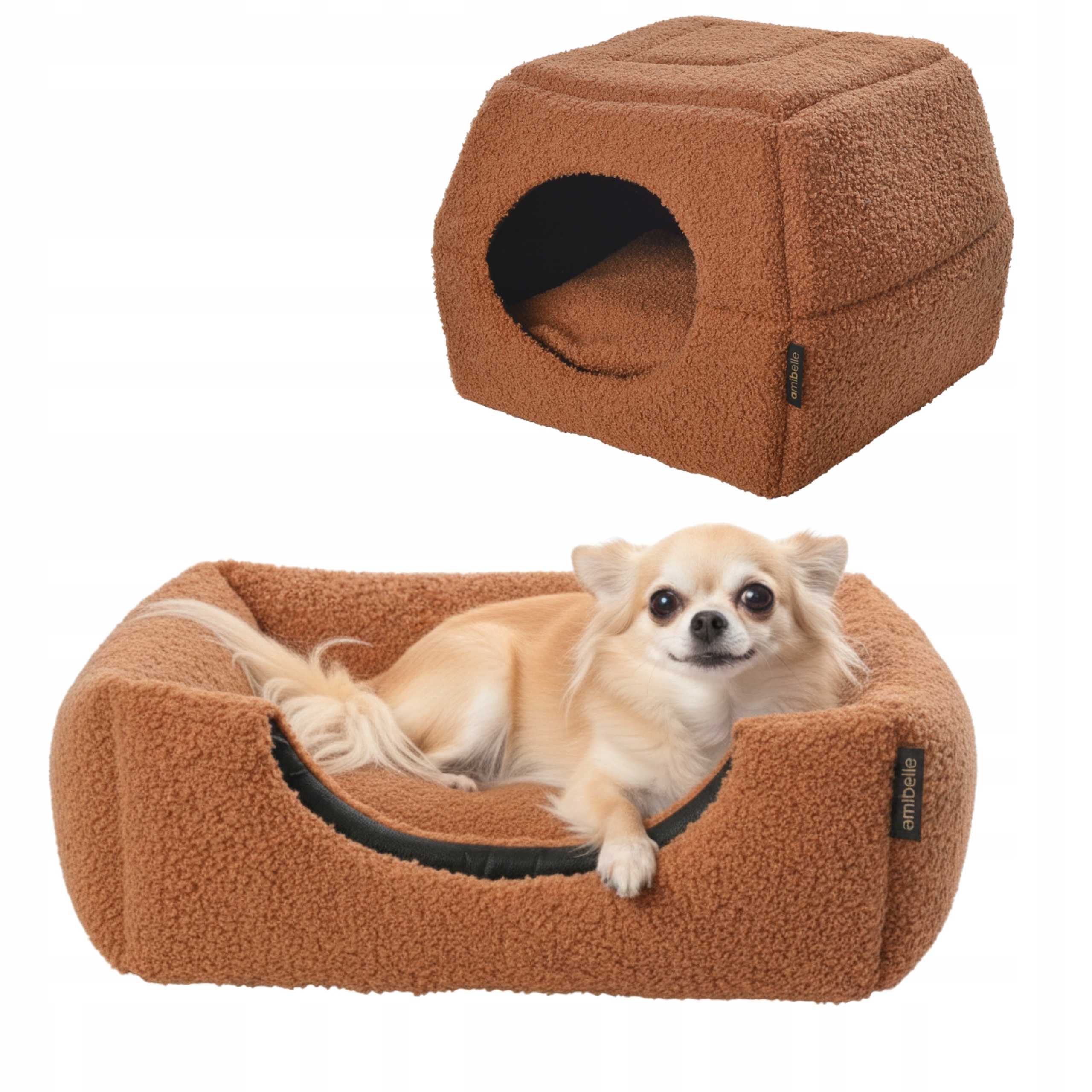 Pelíšek Domeček pro psa kočku 2v1 Potah do domu Velikost S 38x38