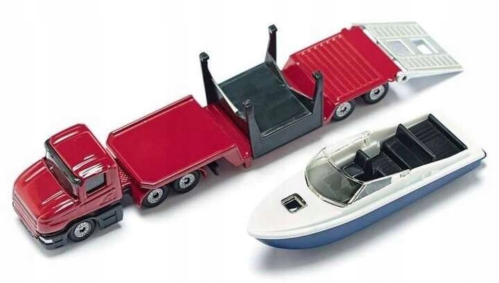 CIĘŻARÓWKA LAWETA Z JACHTEM ŁÓDŹ TIR 1613 - SIKU Kod producenta 4006874016136