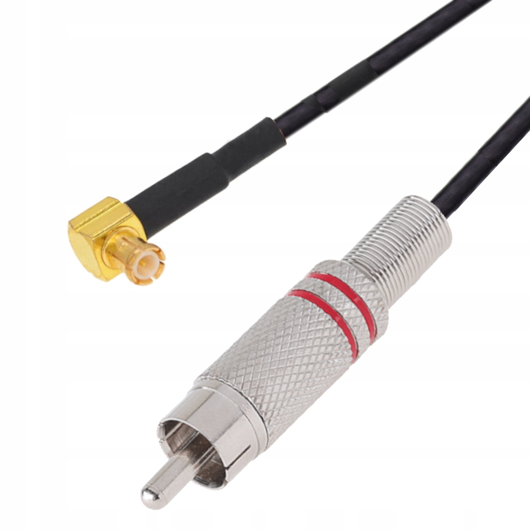Pigtail MCX wtyk Ra Rca wtyk RG174 1m