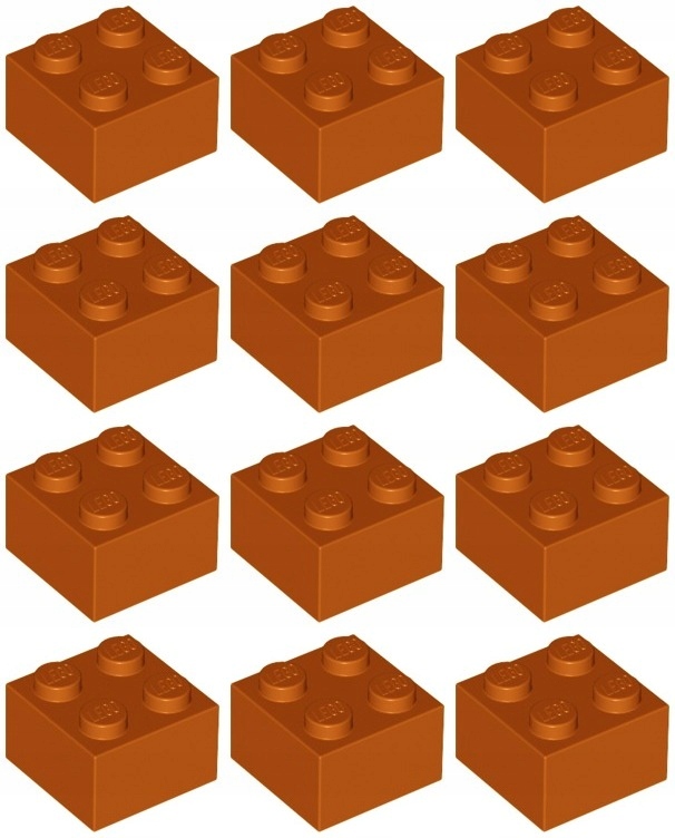 

Lego 3003 Klocek 2x2 pomarańczowy ci. (15g) 12 szt