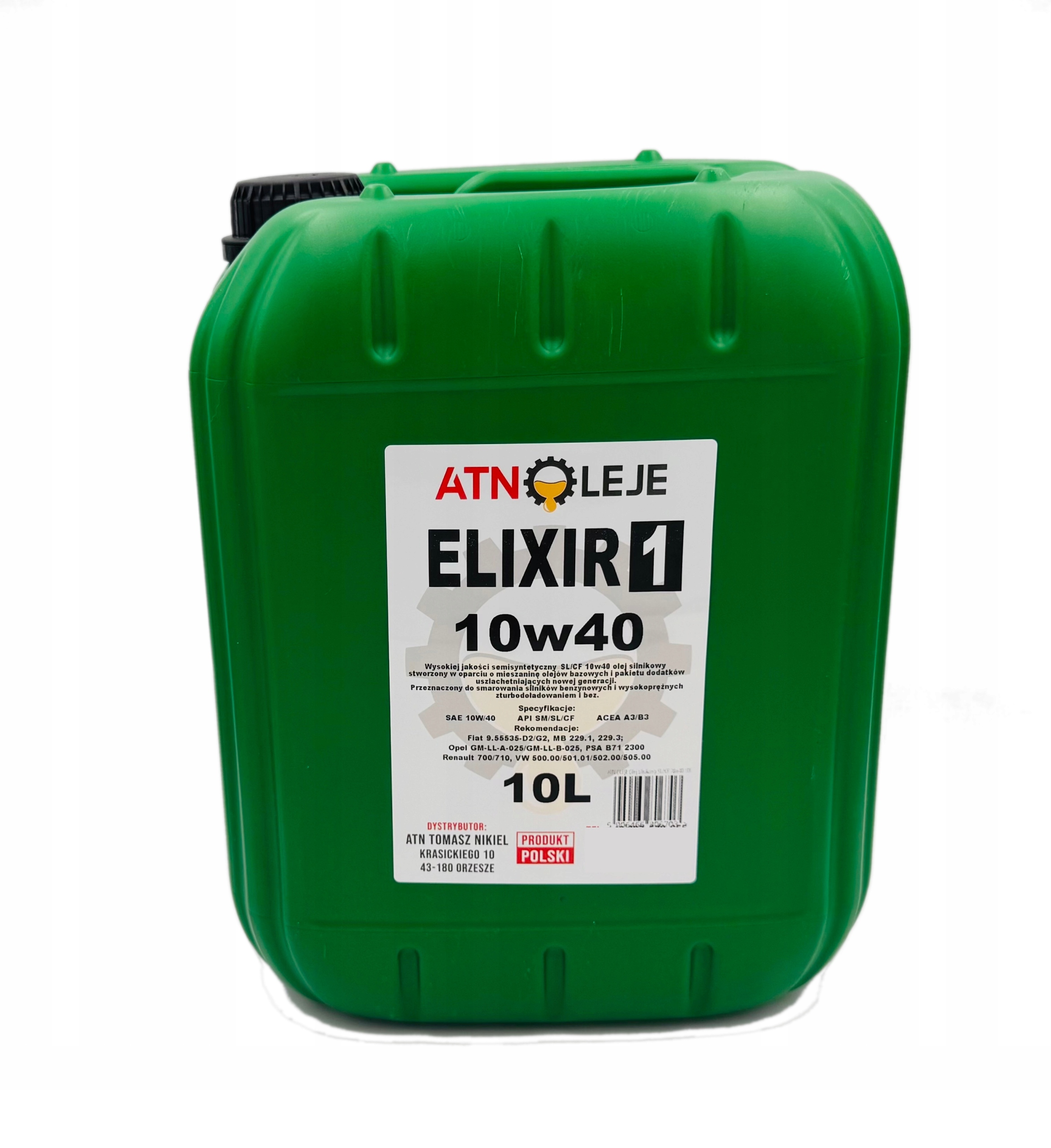 Olej silnikowy półsyntetyczny ELIXIR1 Sl/cf 10w40 10L