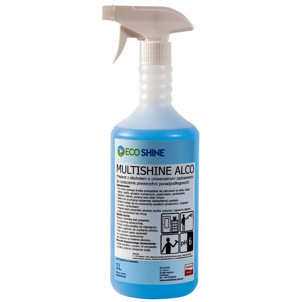 

Eco Shine Multishine Alco 1L do Mebli, Szkła,rtv..