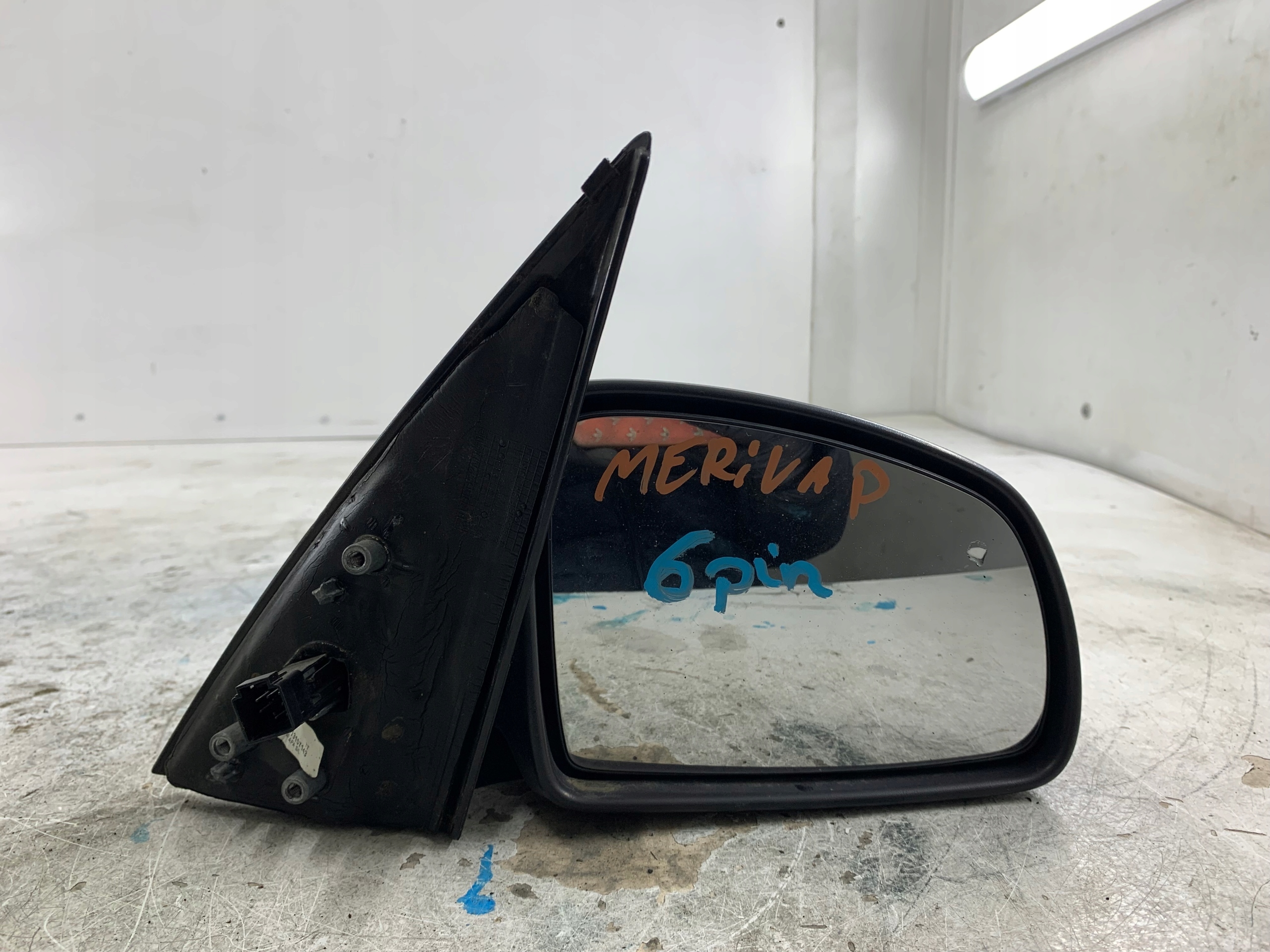 OPEL MERIVA A mirror right 6 PIN black,