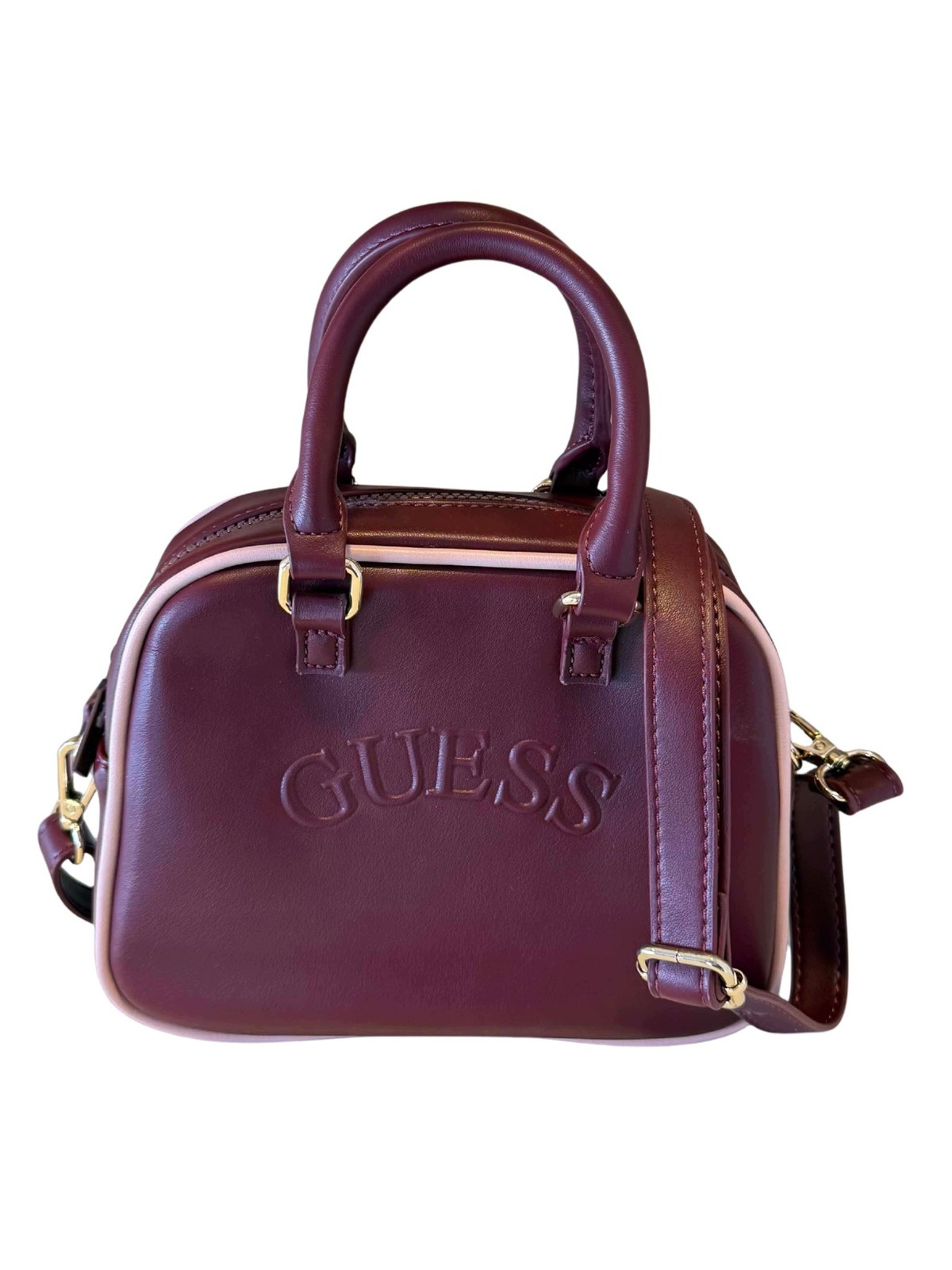 Dámská kabelka Guess V6BZ03 W4541 G596 Bordó malá z eko kůže přes rameno