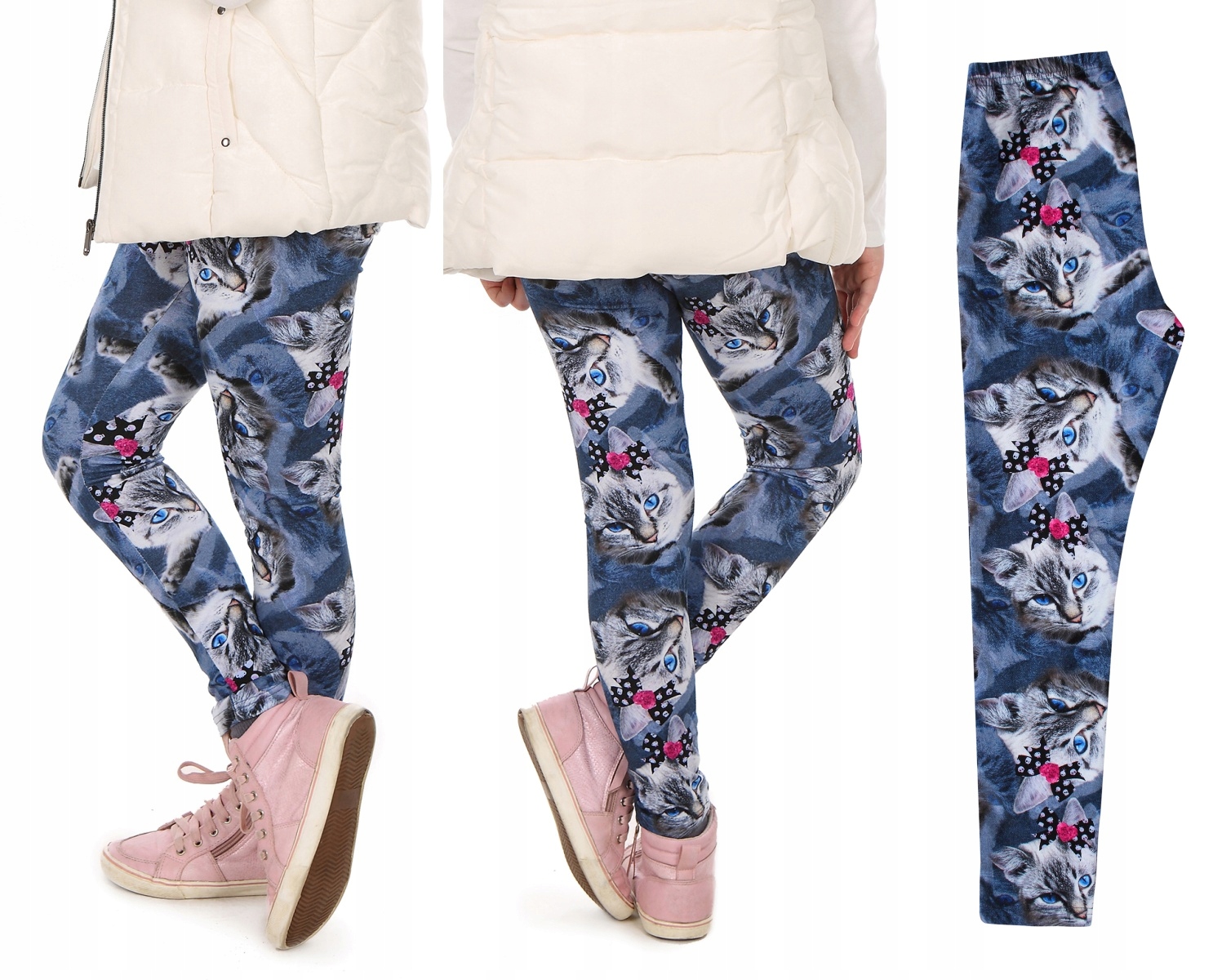 

Legginsy getry Druk cyfrowy Koty r.146 Prod.PL