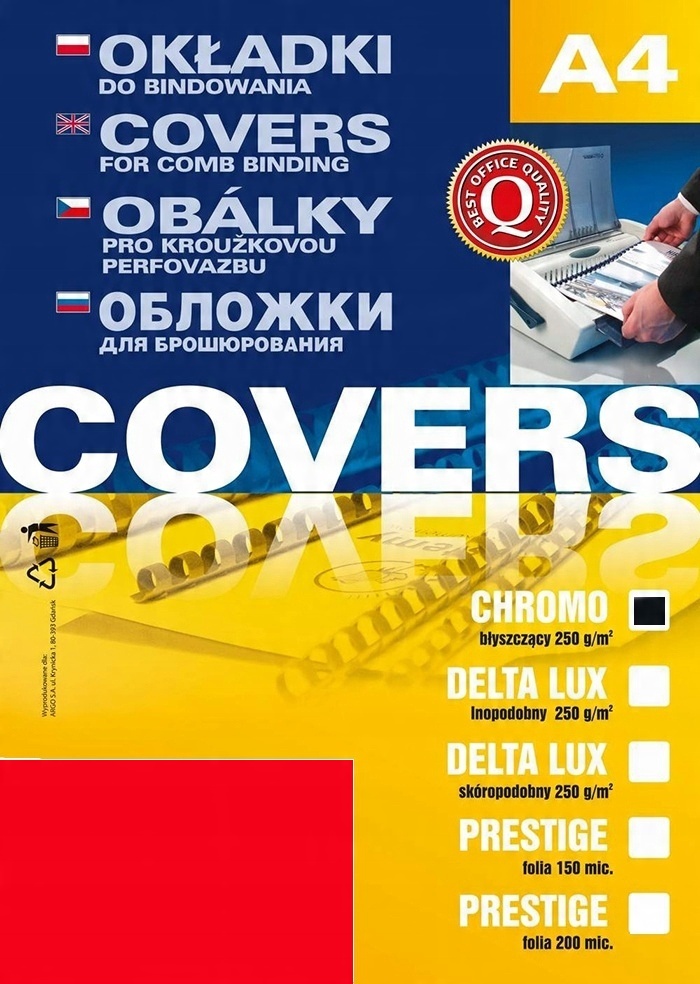 

Okładki do bindowania Argo Chromo Lami czerwone