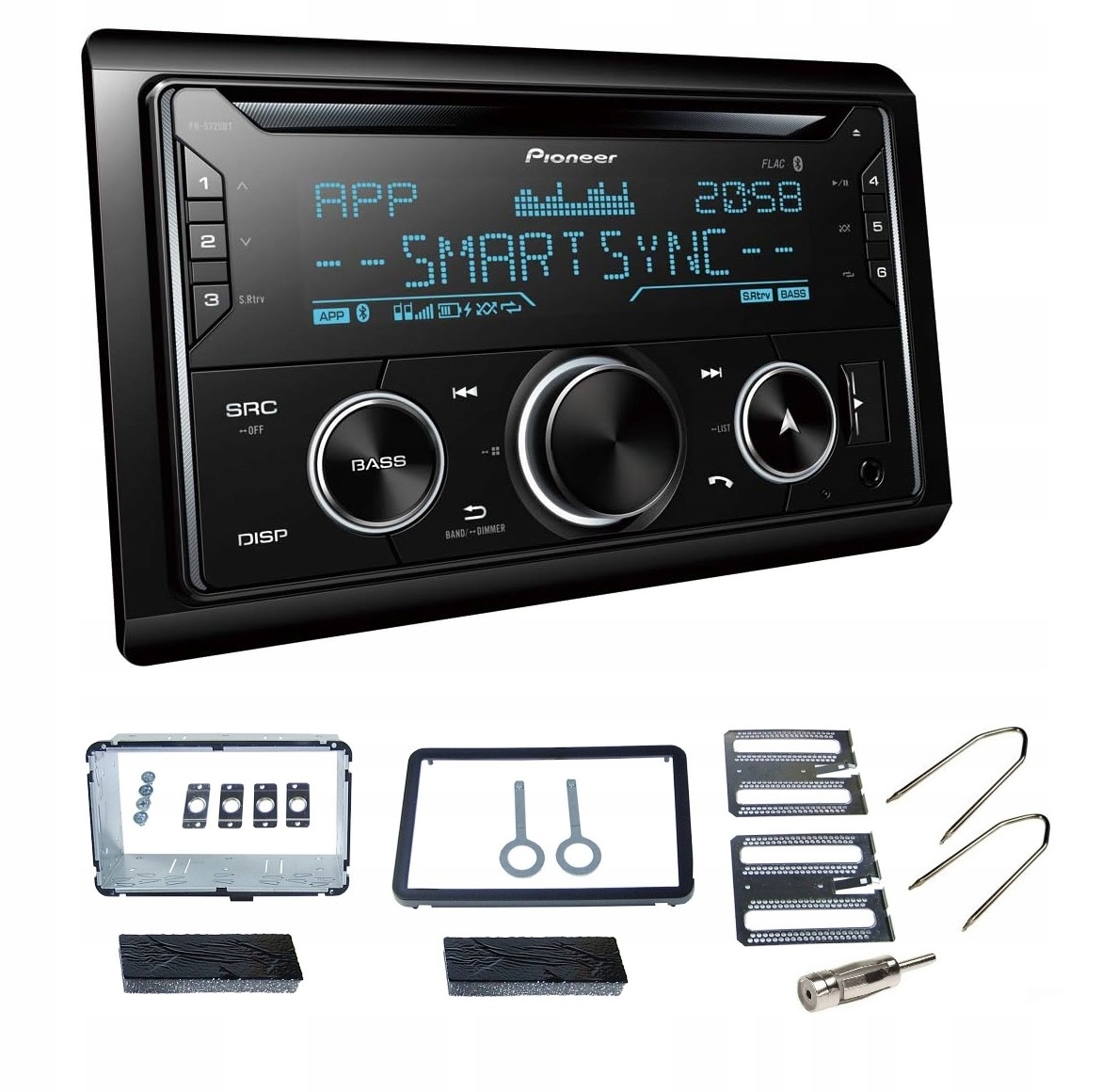 Pioneer FH-S720BT Bluetooth Usb autorádio 2DIN Alfa 159 rámček