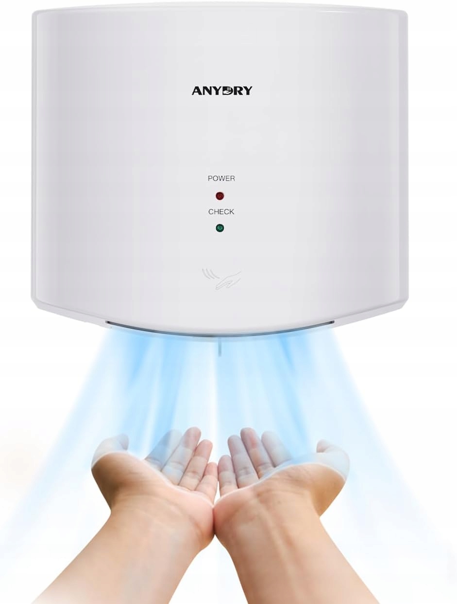 Automatická elektrická sušička rúk 1400-1650 W biela Anydry 2630S