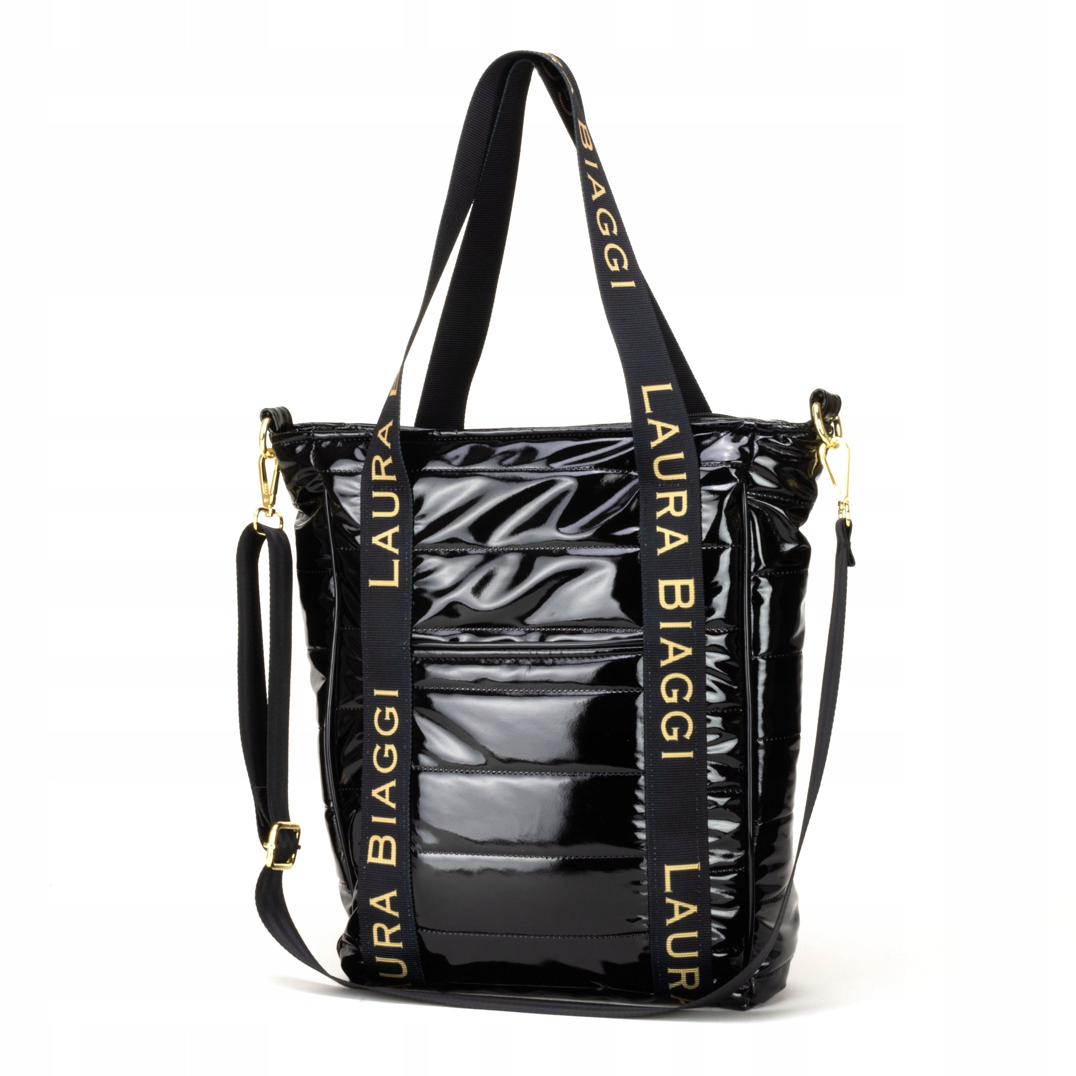 TOREBKA SHOPPER LAURA BIAGGI CZARNA POLSKA TORBA