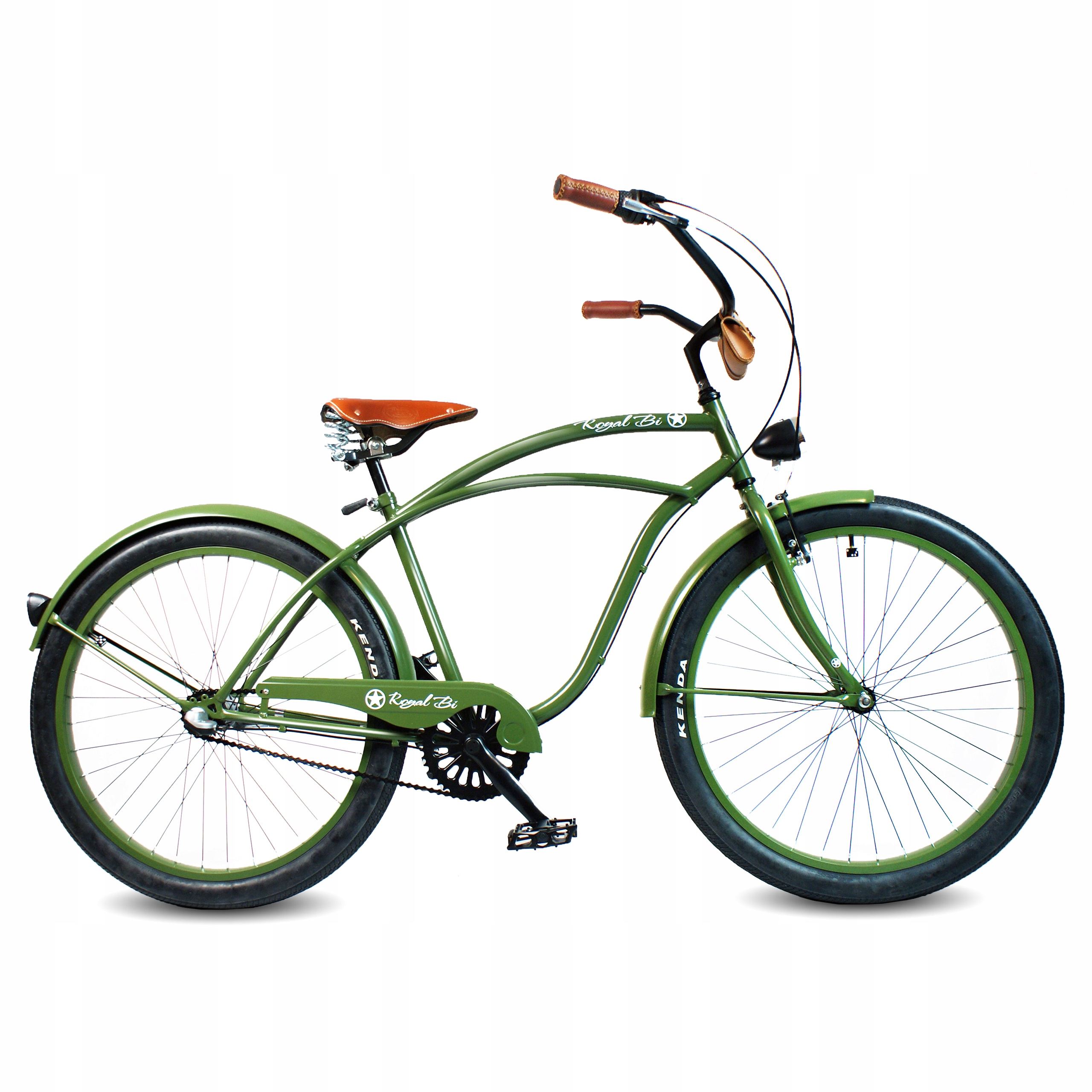 Rower beach Cruiser m ski 26 US ARMY RoyalBi 3 biegi shimano zielony retro Allegro FastBox 7216931436