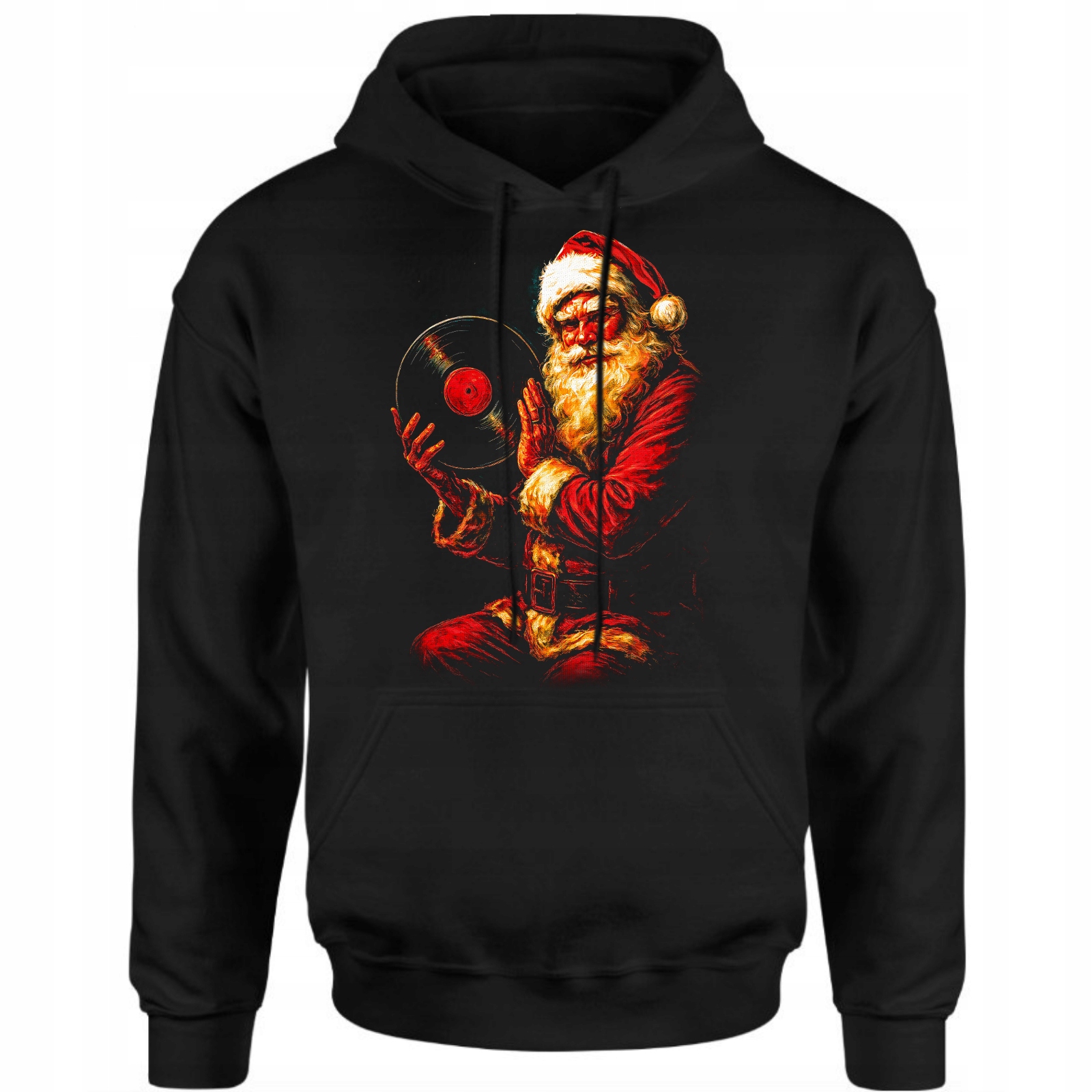 Mikina Vánoční pánská Mikuláš Vinyl 3D potisk Dárek Hvězdička Bavlna L