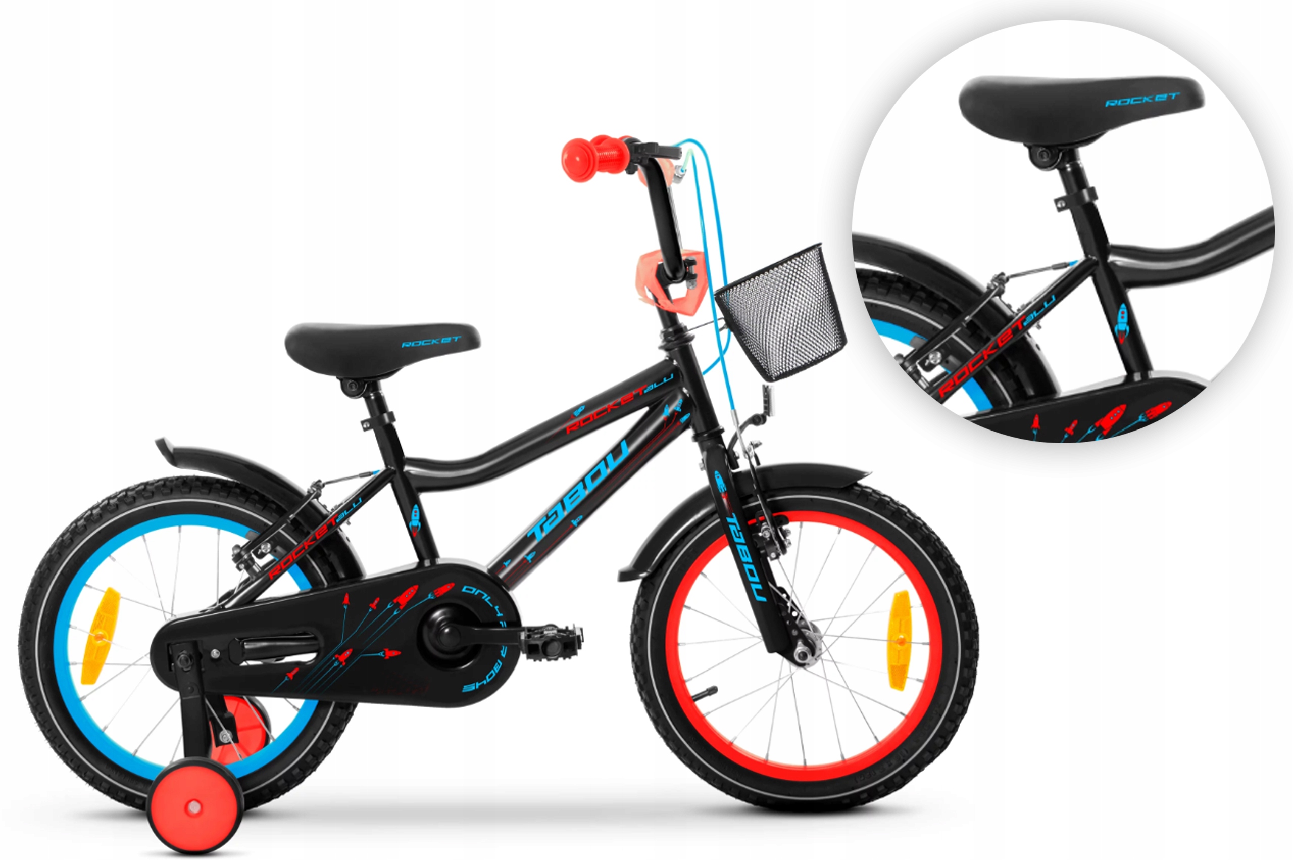 Rower dziecięcy 20" Tabou Rocket Alu czarny czerwony R25