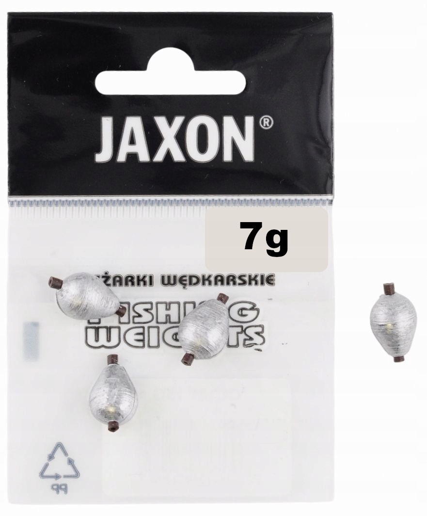 7g ŁEZKI OLIWKI Z IGIELITEM CIĘŻARKI JAXON ŁEZKA 4szt