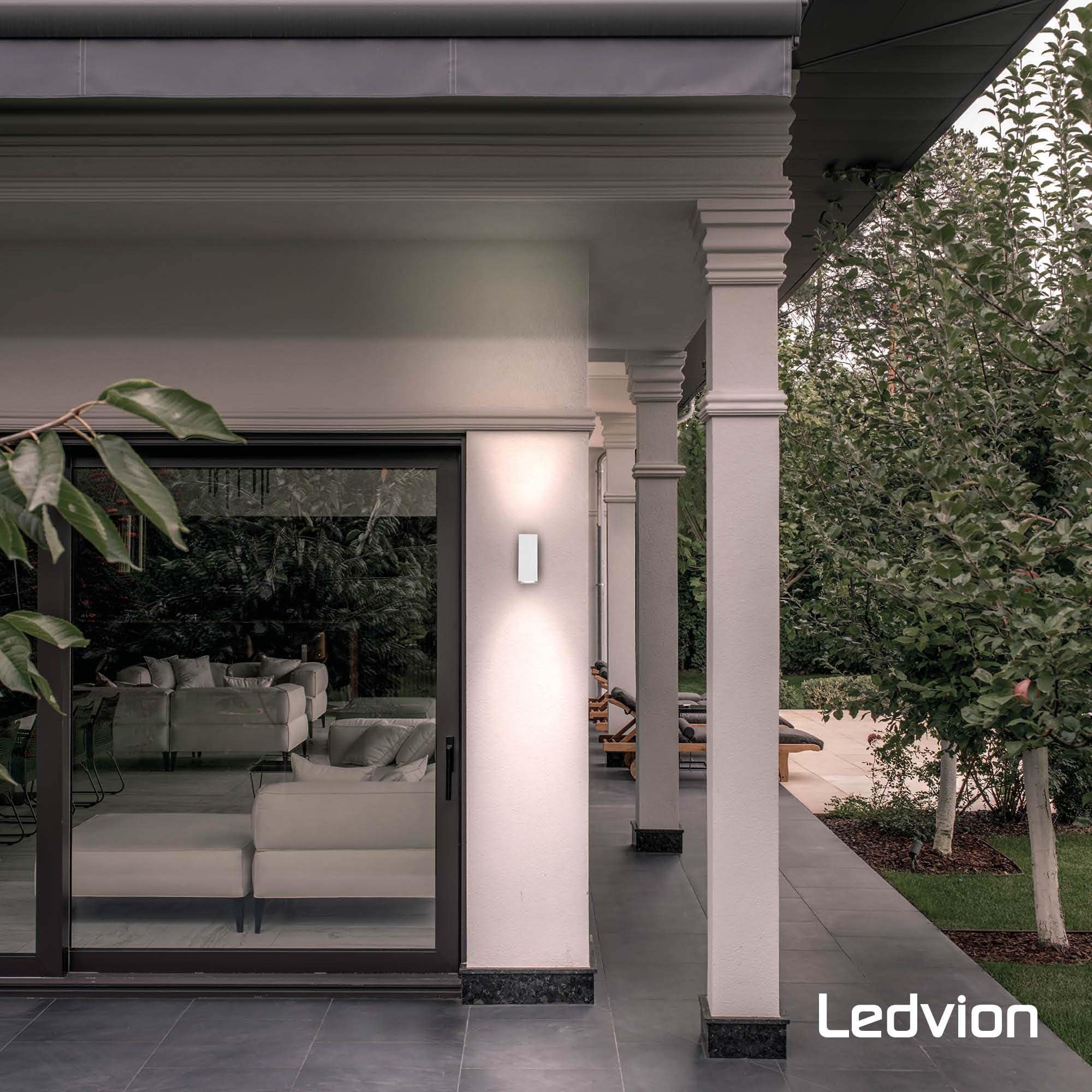 LEDVION Helene Zewnętrzna Lampa LED Biała GU10 IP54 Up Down — miniatura 2
