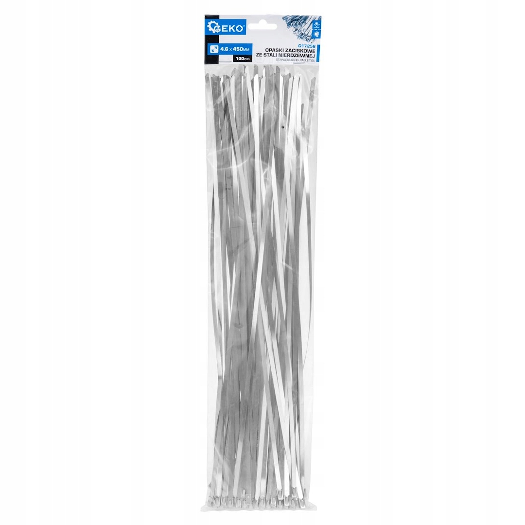 Opaski Zaciskowe Ze Stali Nierdzewnej 4,6X450mm-OPAKOWANIE 100 Sztuk G17256