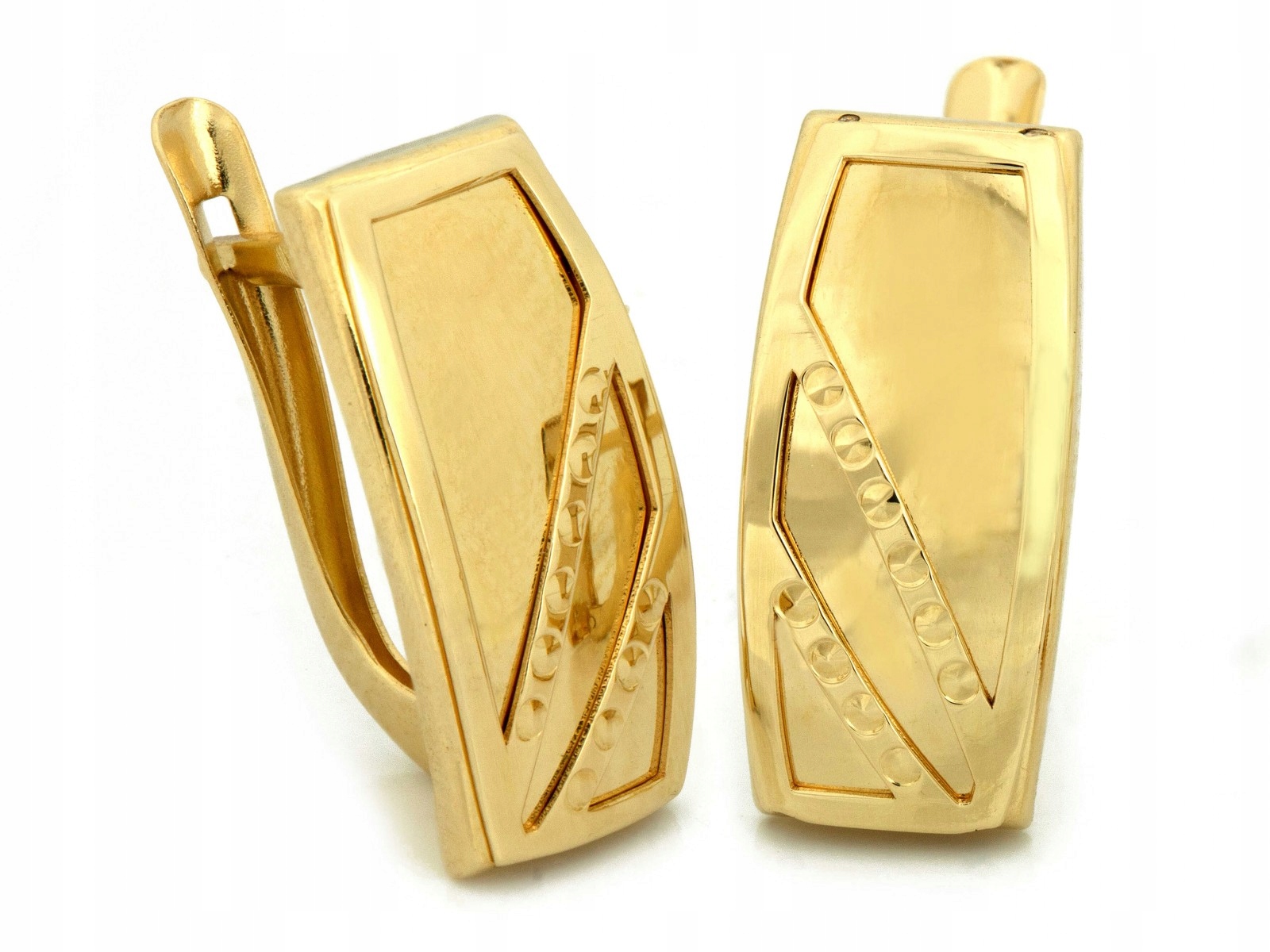 Náušnice ze zlata 585, elegantní stylový design