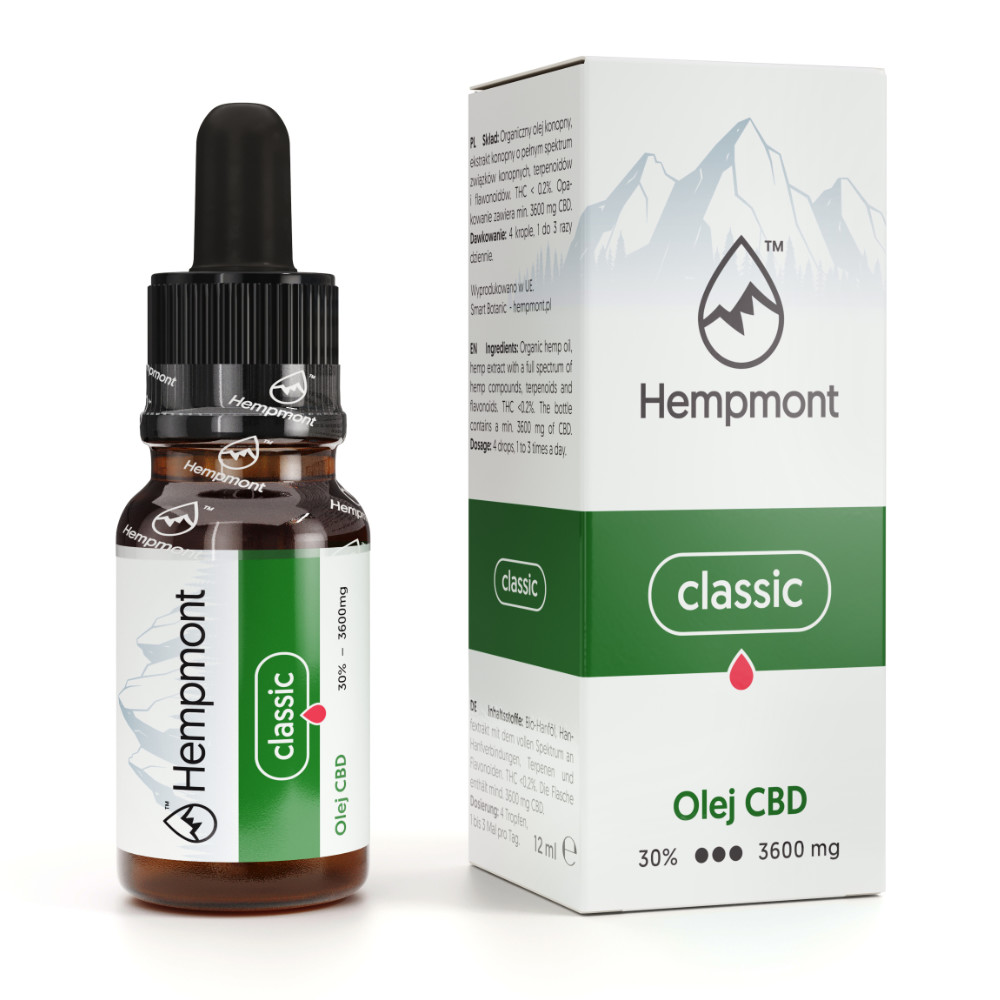 

Olejek Konopny Cbd Hempmont 30% 3600MG Badania