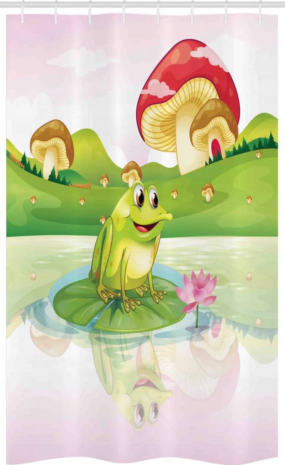 

Żaba na lilii wodnej Zasłona prysznicowa 120x180cm