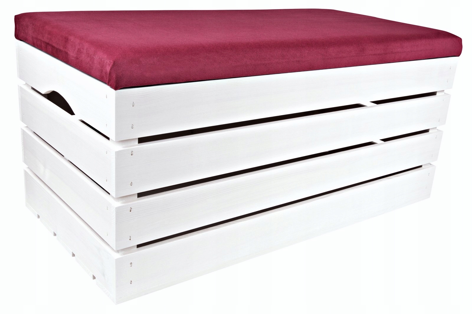 Taburet Dřevěná Kufříková Skříň Bílá Velká Malovaná