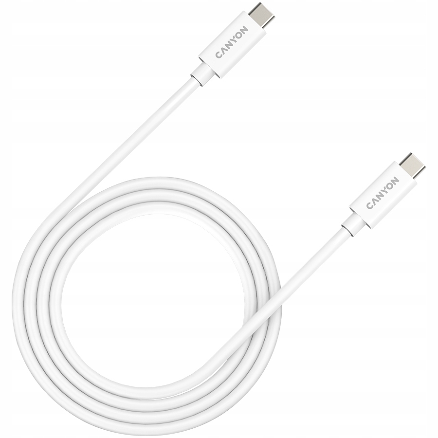 Canyon Kabel UC-44 Usb-c na Usb-c 240W 40Gbps 4k 1m Bílý