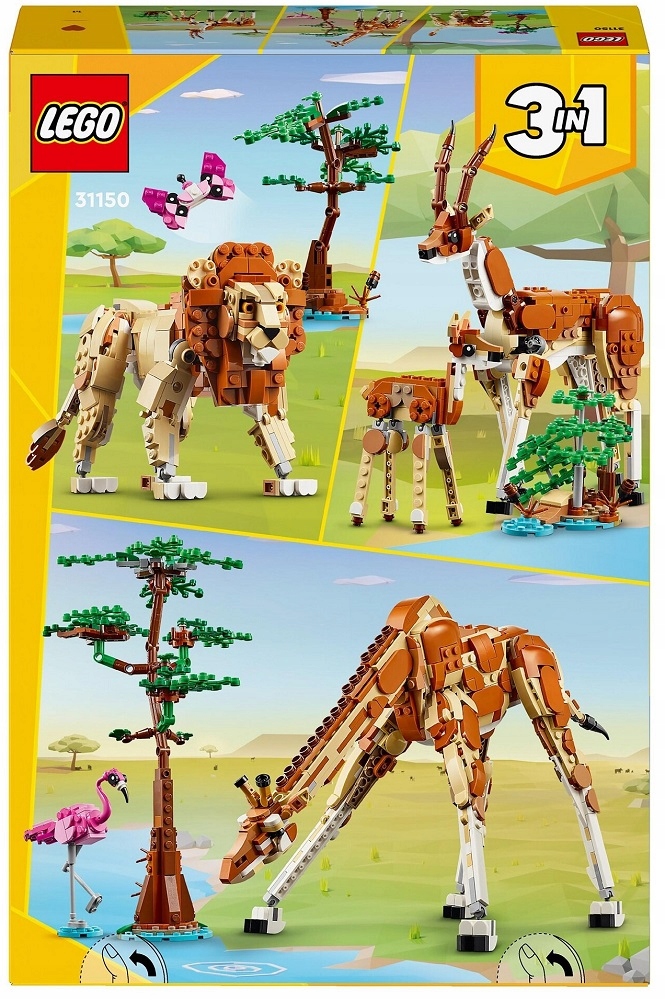 Lego Creator 3v1 Stavebnice Divoká Zvířata Safari 31150