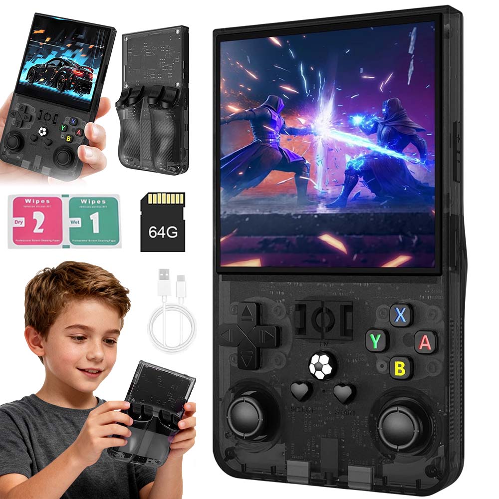 R36 Max Konsola Do Gier Retro Przenośna 18000 Gry 64GB Ips