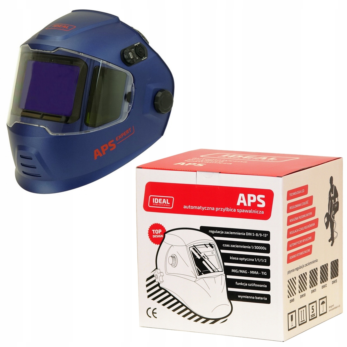 Ideal Przyłbica spawalnicza automatyczna Aps Expert P31 TrueView+ Niebieska