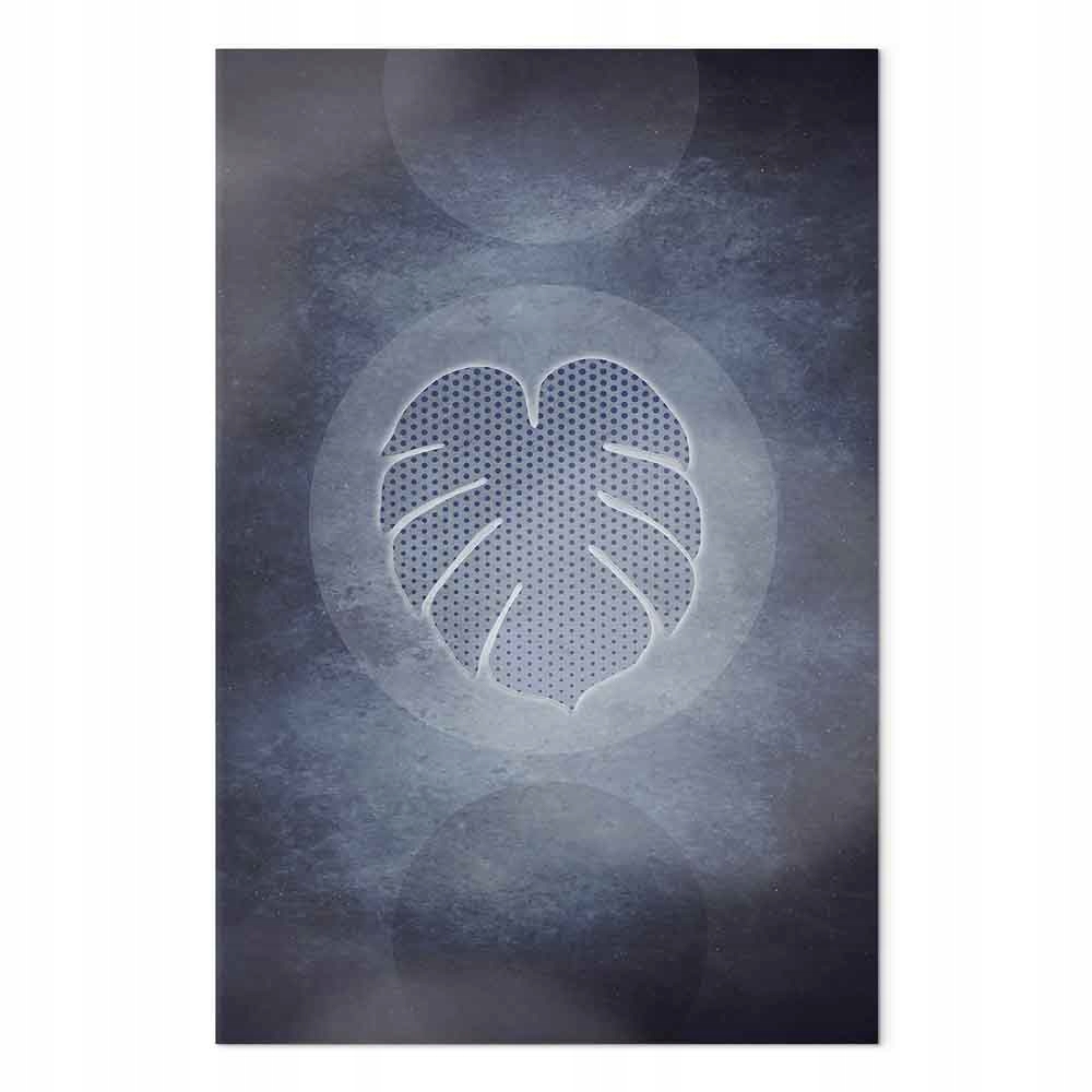 Obraz na plátně Obraz na plátně Grafika List Monstera Geometrie Šedá 80x120 cm