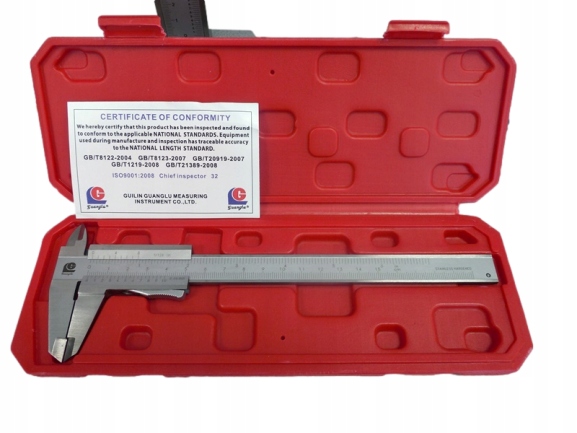 Suwmiarka analogowa GuangLu 150/0,05 mm WZORCOWANA EAN (GTIN) 8595192302893