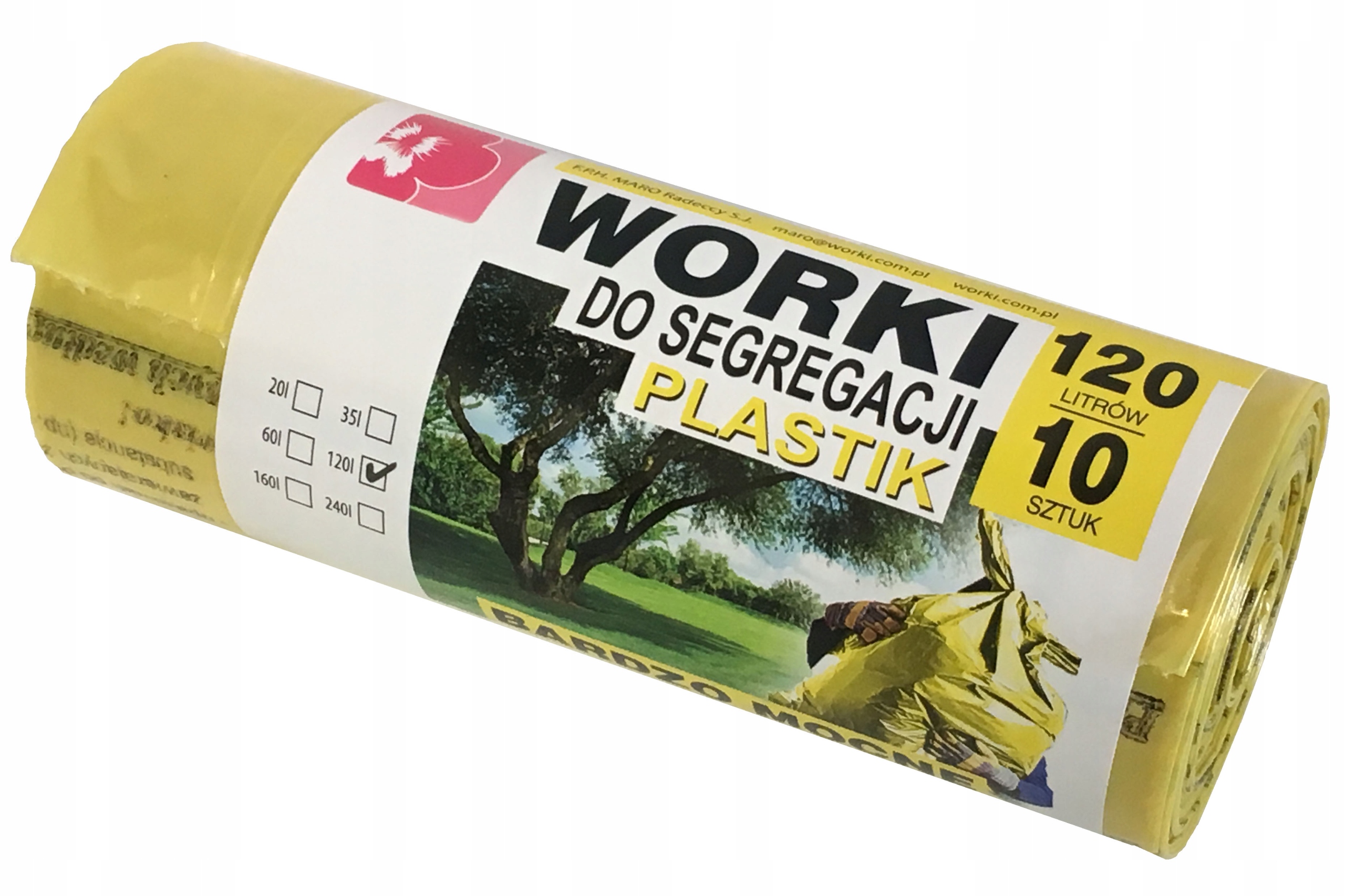 

Worki Segregacji Śmieci Żółte Plastik 120L 10SZT