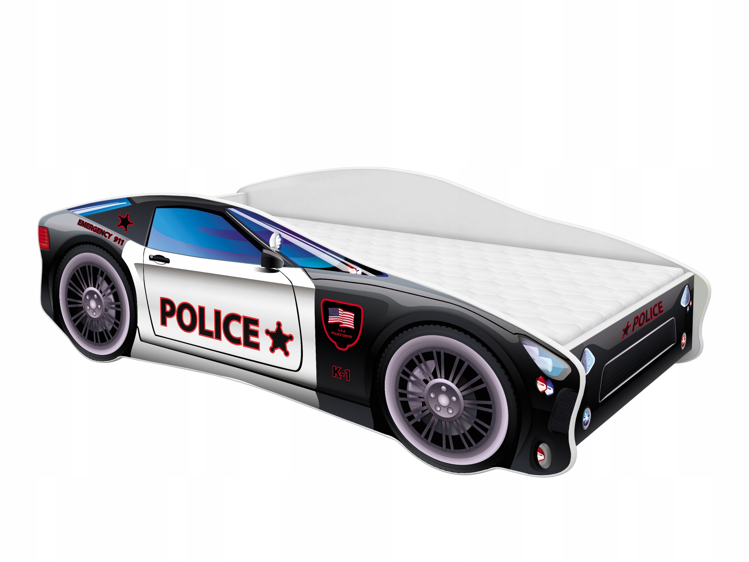 

Acma Łóżko Car 180x80 materac Auto Zestaw