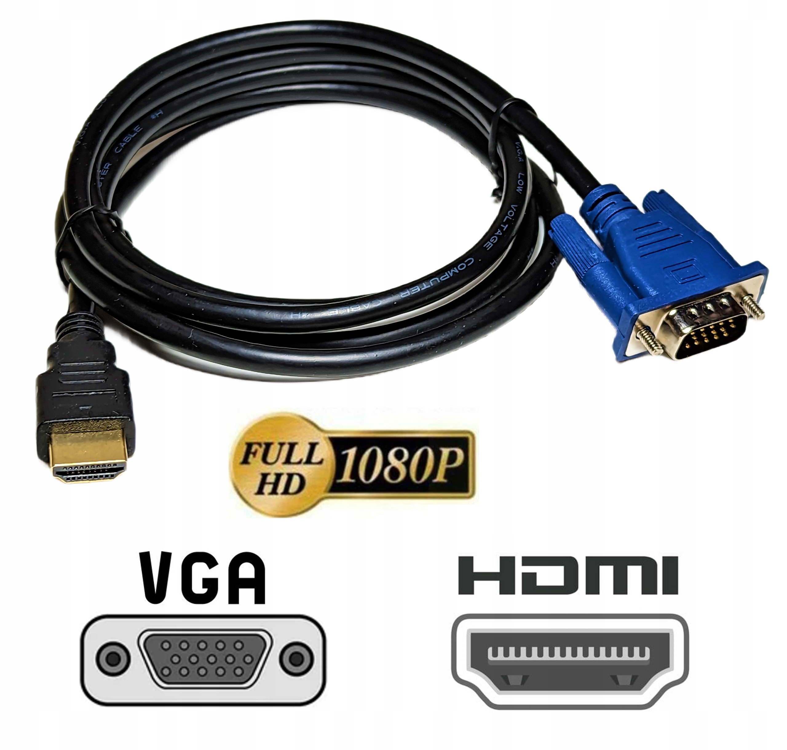 

Kabel Adapter Vga D-sub Hdmi 1,5M Full Hd 1080P