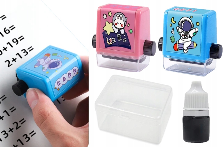 DRUKARKA MATEMATYCZNA PIECZĄTKA NAUKA LICZENIA +/-