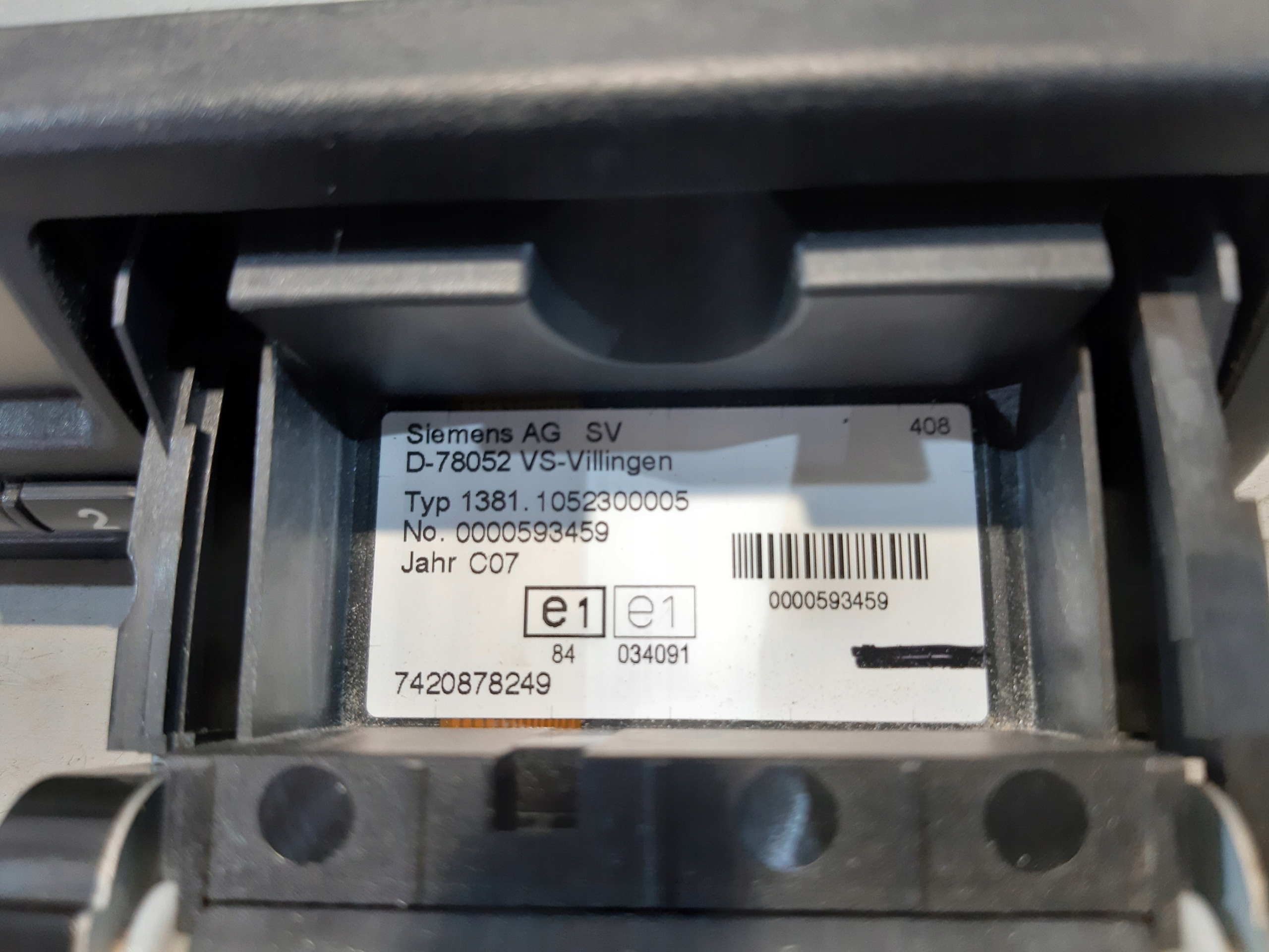 TACHOGRAF TACHO SIEMENS VDO D-78052