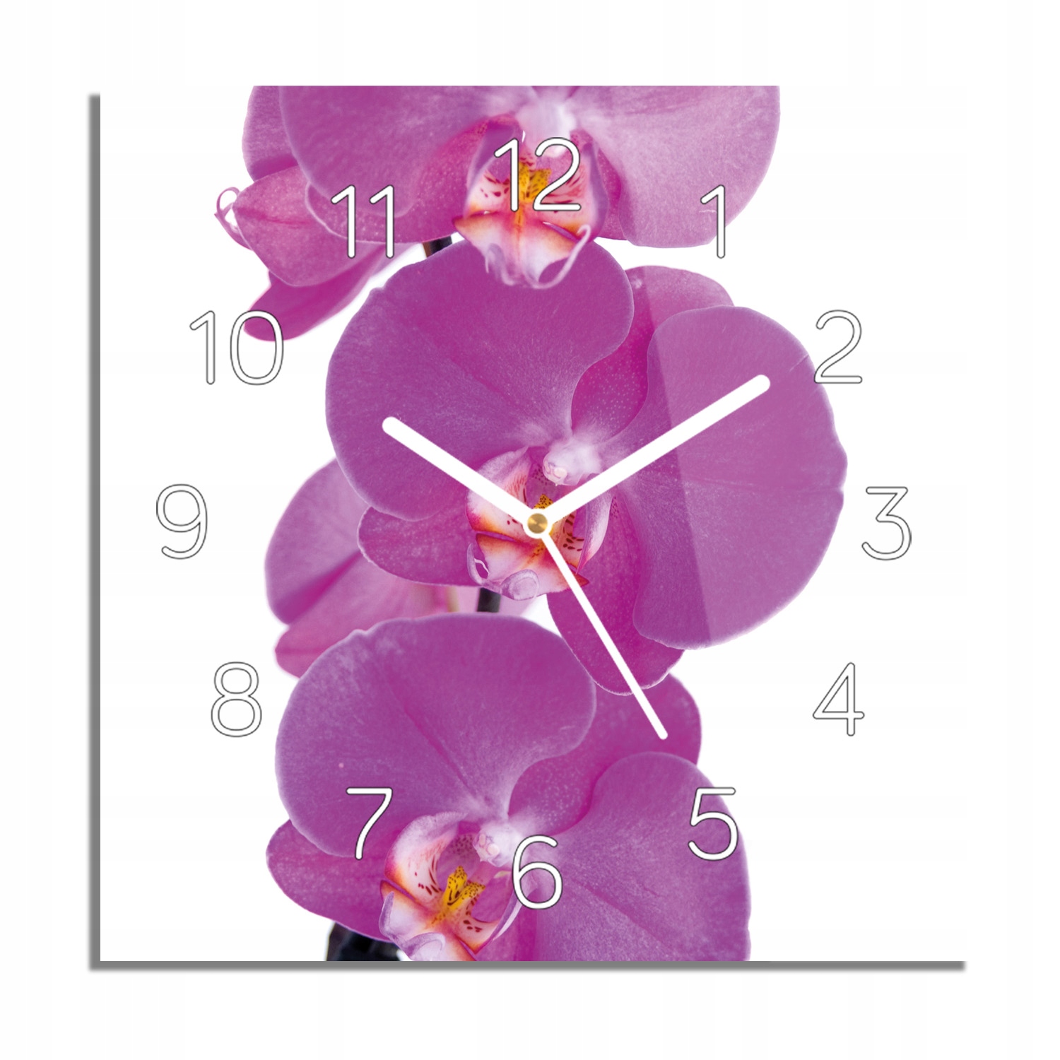 

Storczyk orchidea zegar szklany na ścianę 30x30
