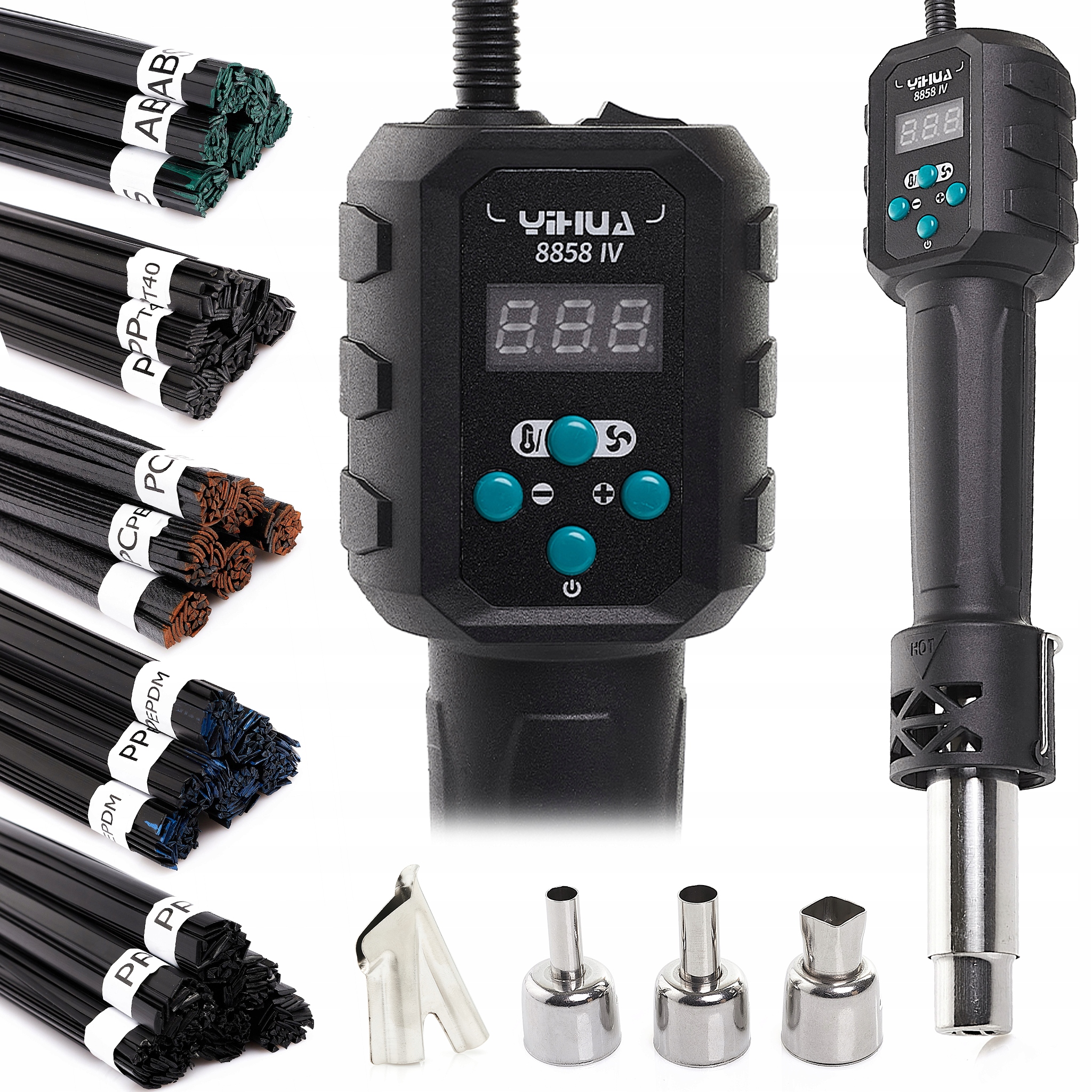 Svařovač Plastů Pájecí Stanice 5 x Spojovací Tryska Bot