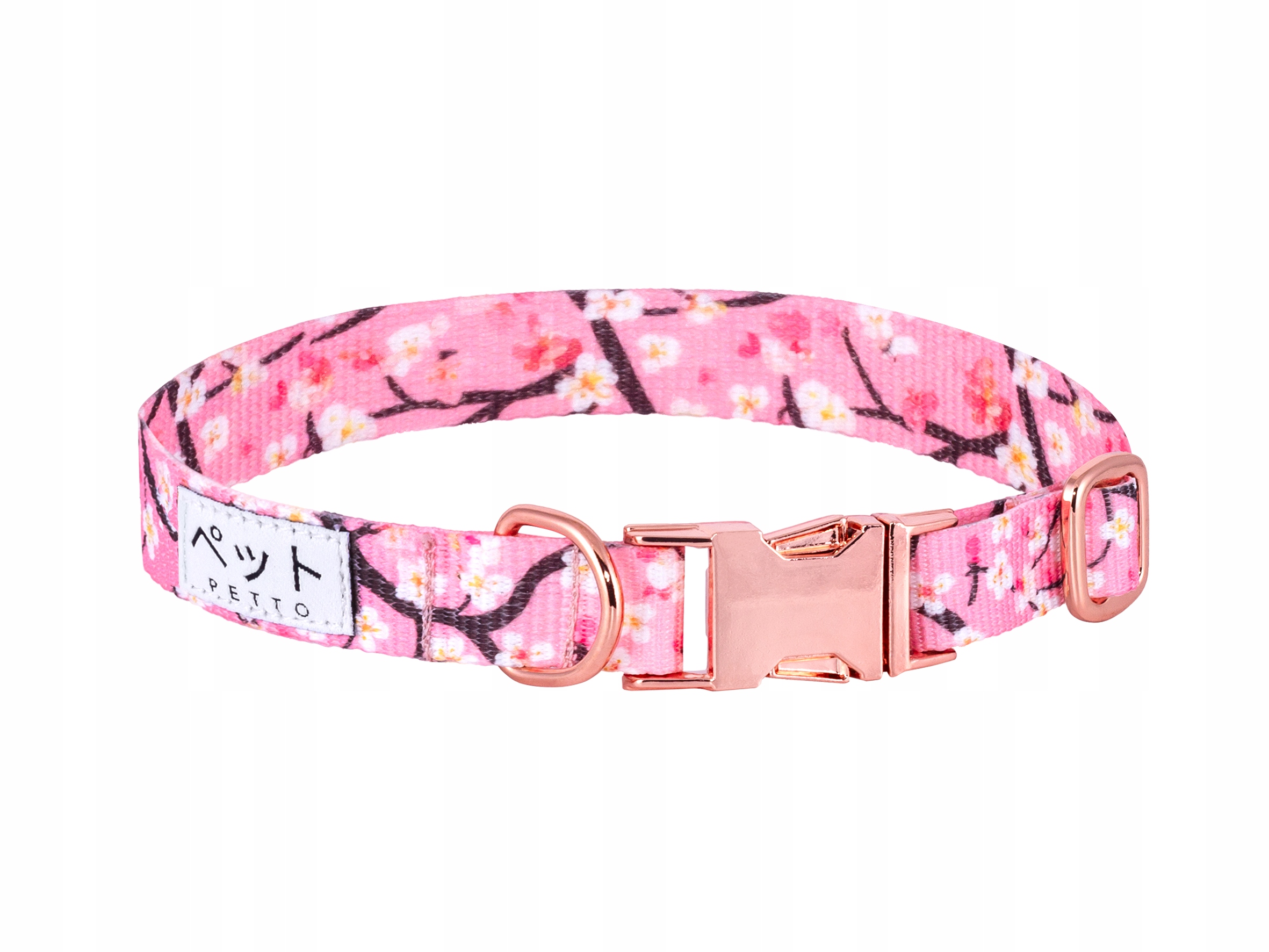 Levně Petto Obojek pro psa Eri Sakura Rose Gold L