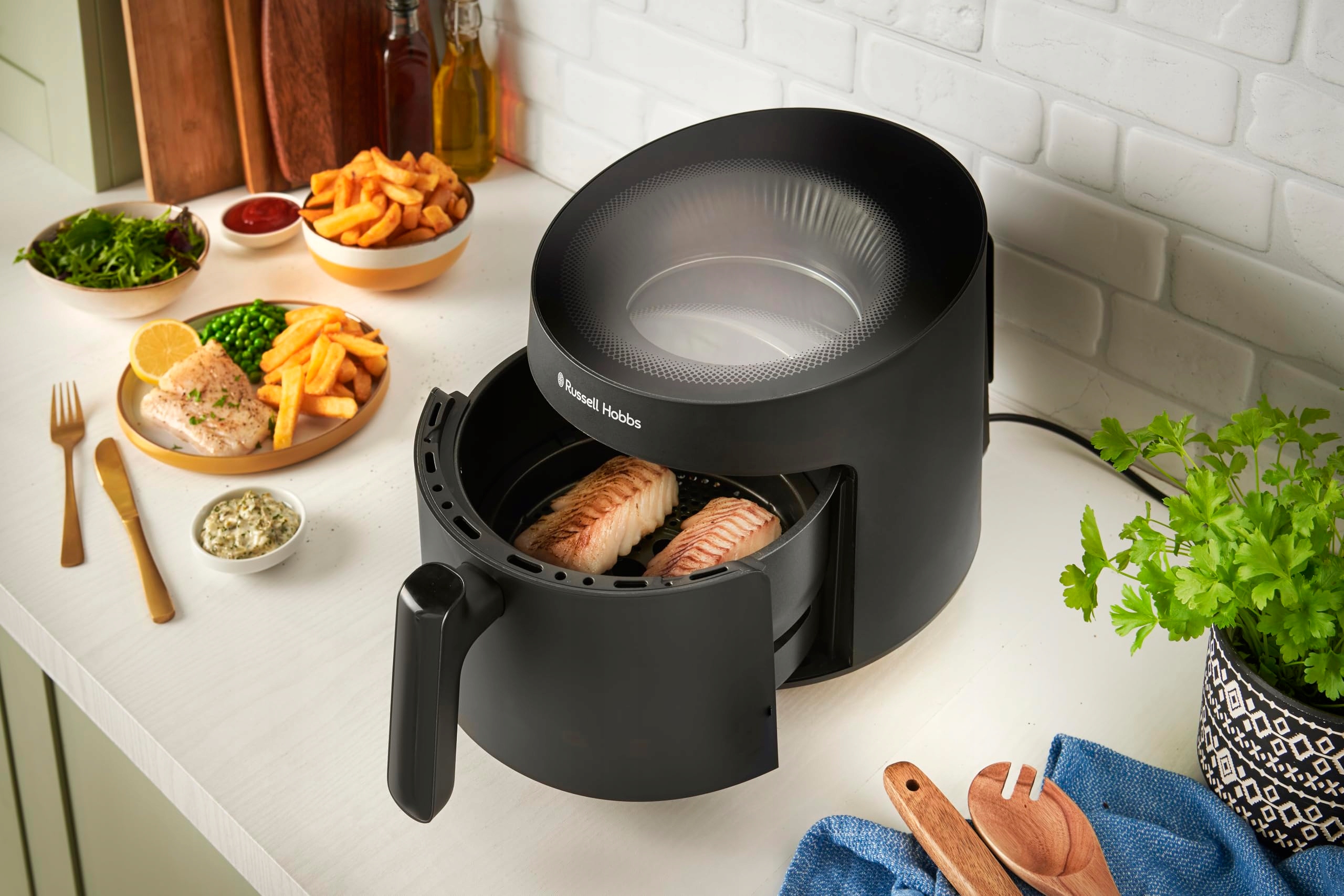 RUSSELL HOBBS Frytkownica Beztłuszczowa 5L 10 Programów Okienko Czarna — miniatura 9