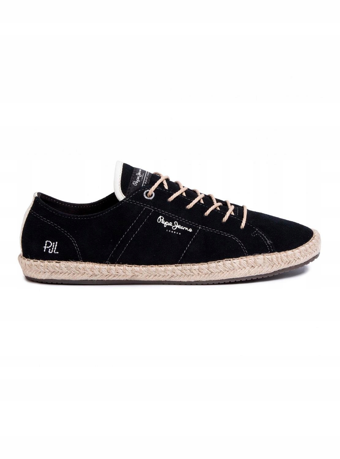 Pepe Jeans Černé Kožené Espadrilky (45)
