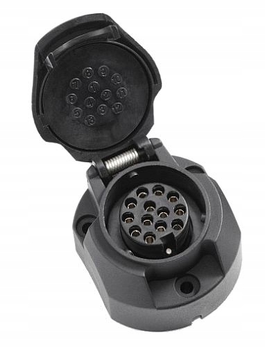 GNIAZDO GNIAZDKO HAKA PRZYCZEPY 12V 13PIN SKRĘCANE