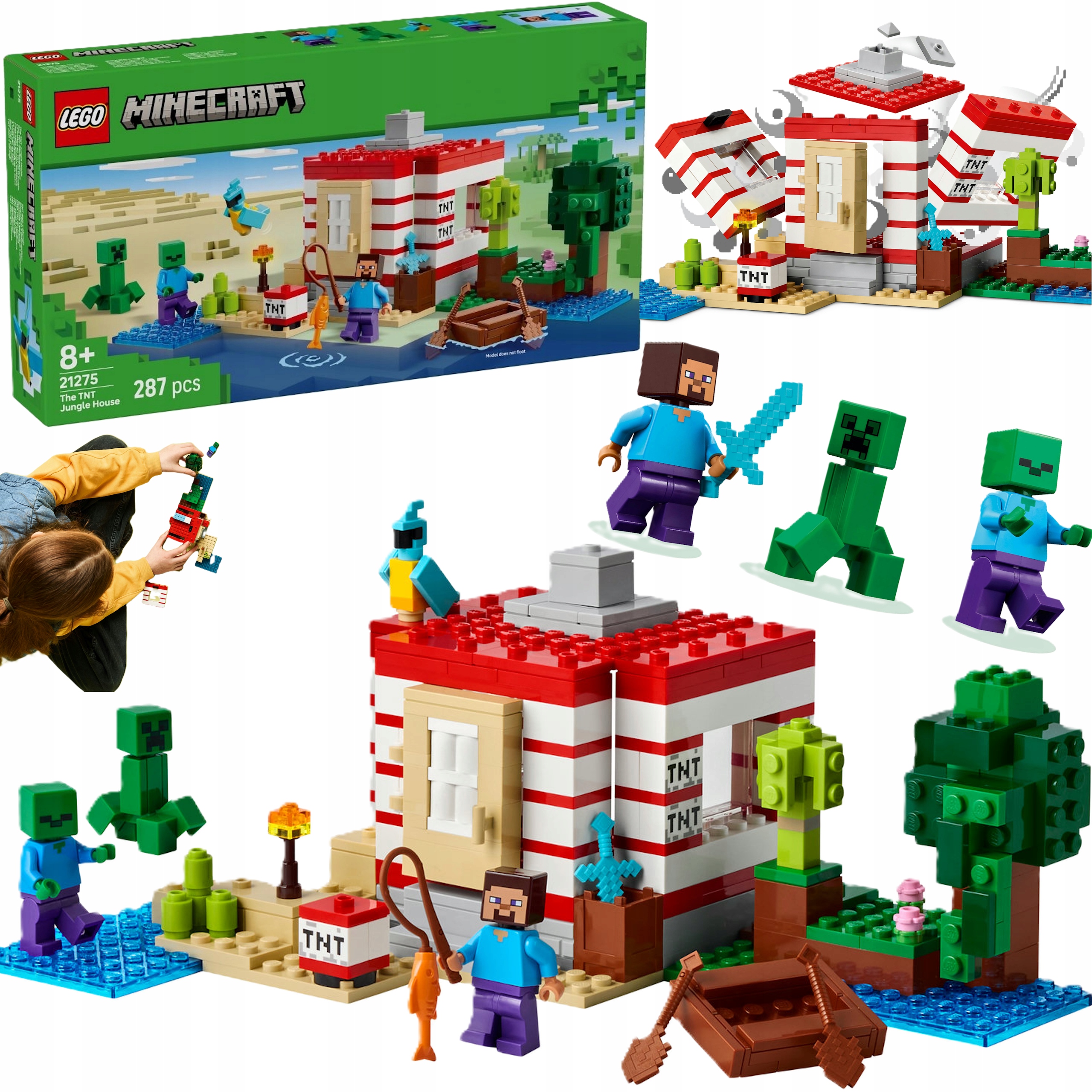 Lego Minecraft Dom Tnt W Dżungli Zestaw Do Budowania Na Święta